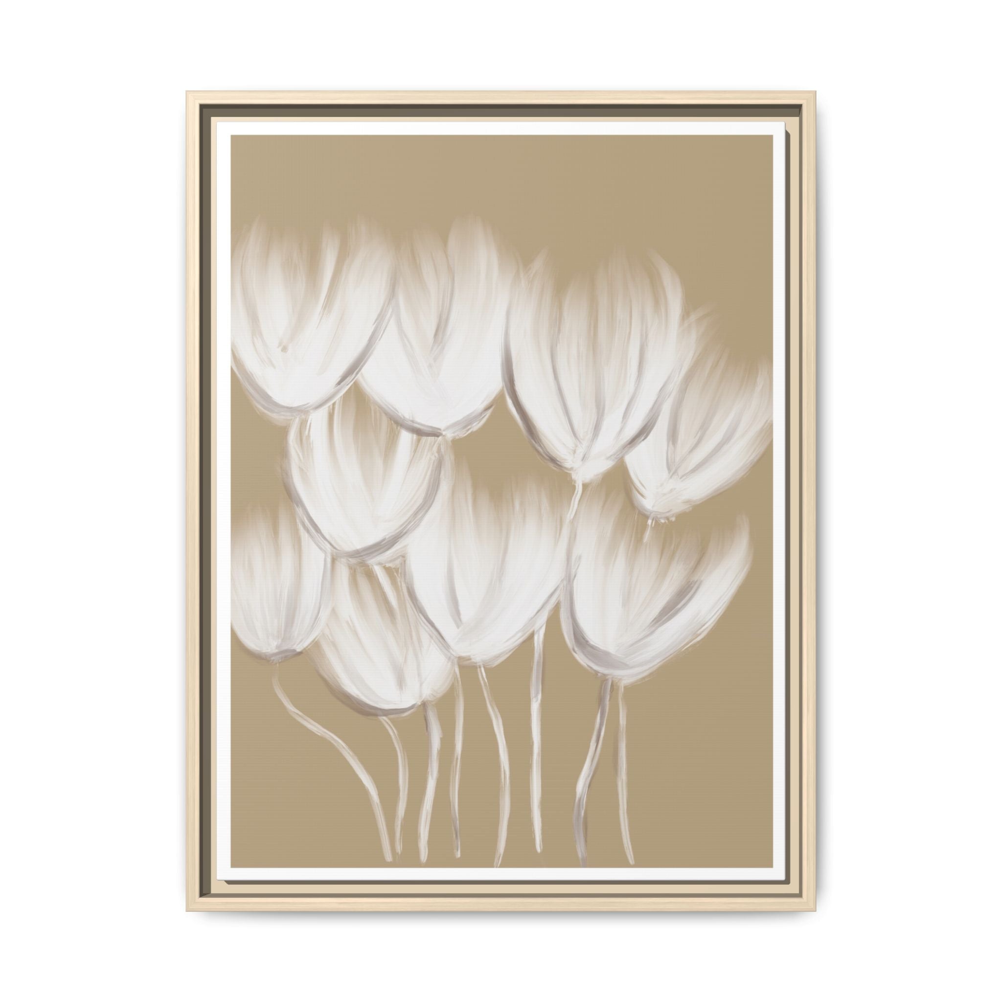 Ivory Petal Stillness - Framed