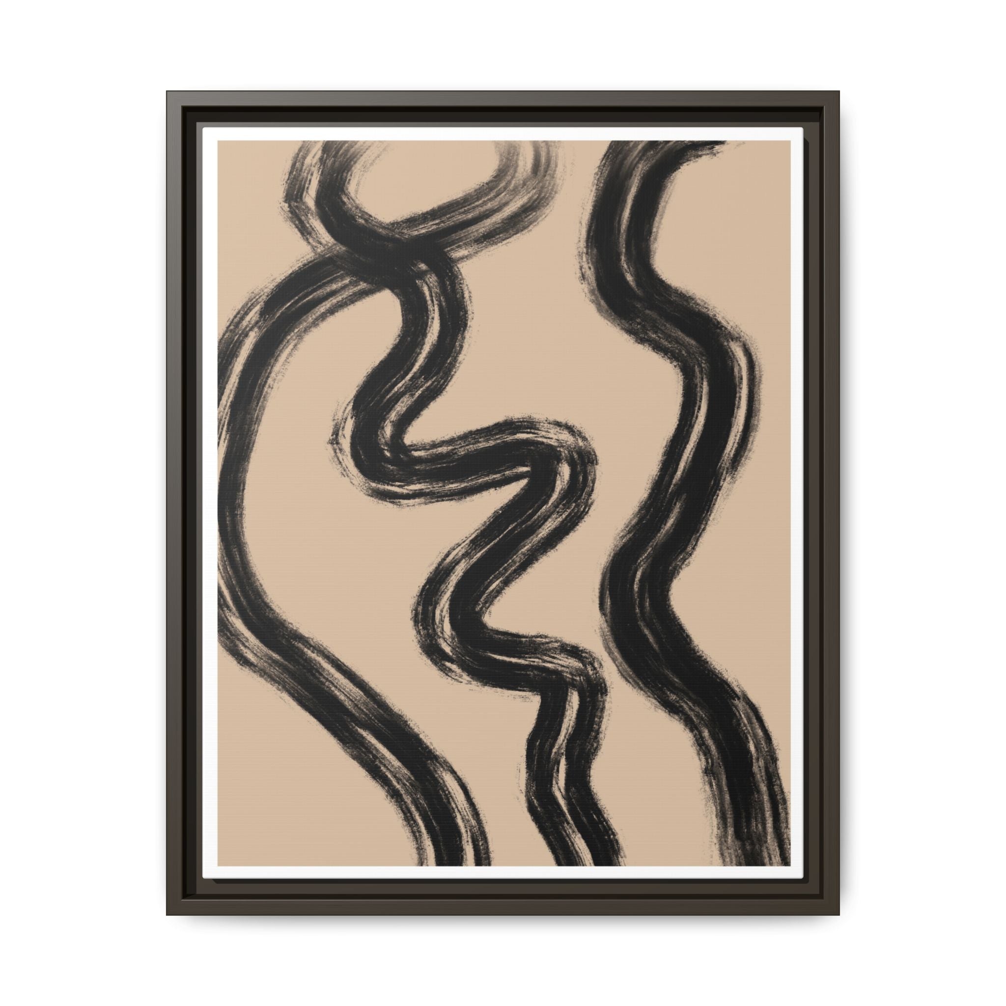 Midnight Current Lines - Framed