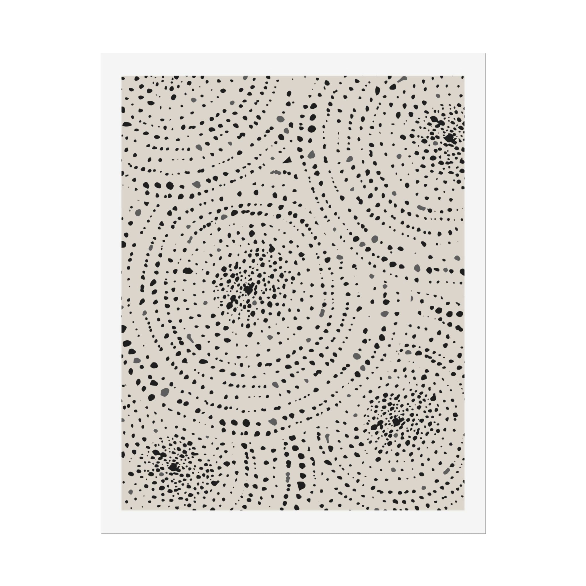 Celestial Pebble Drift Patterns - Poster
