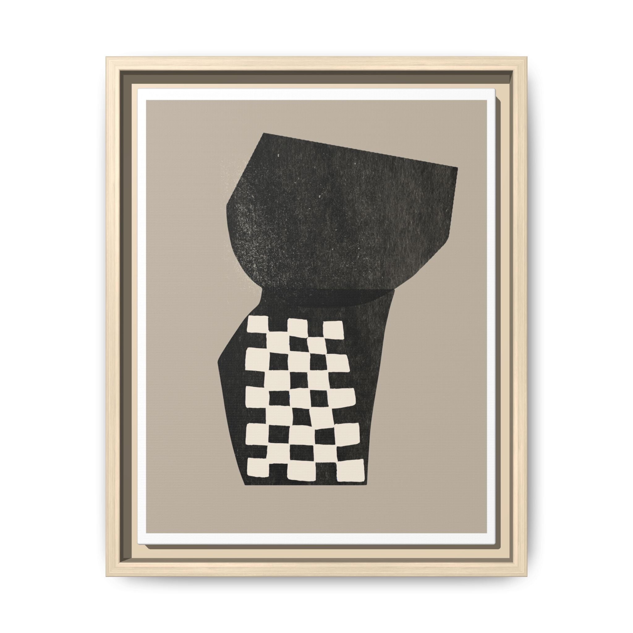 Noir Mosaic Form Balance - Framed