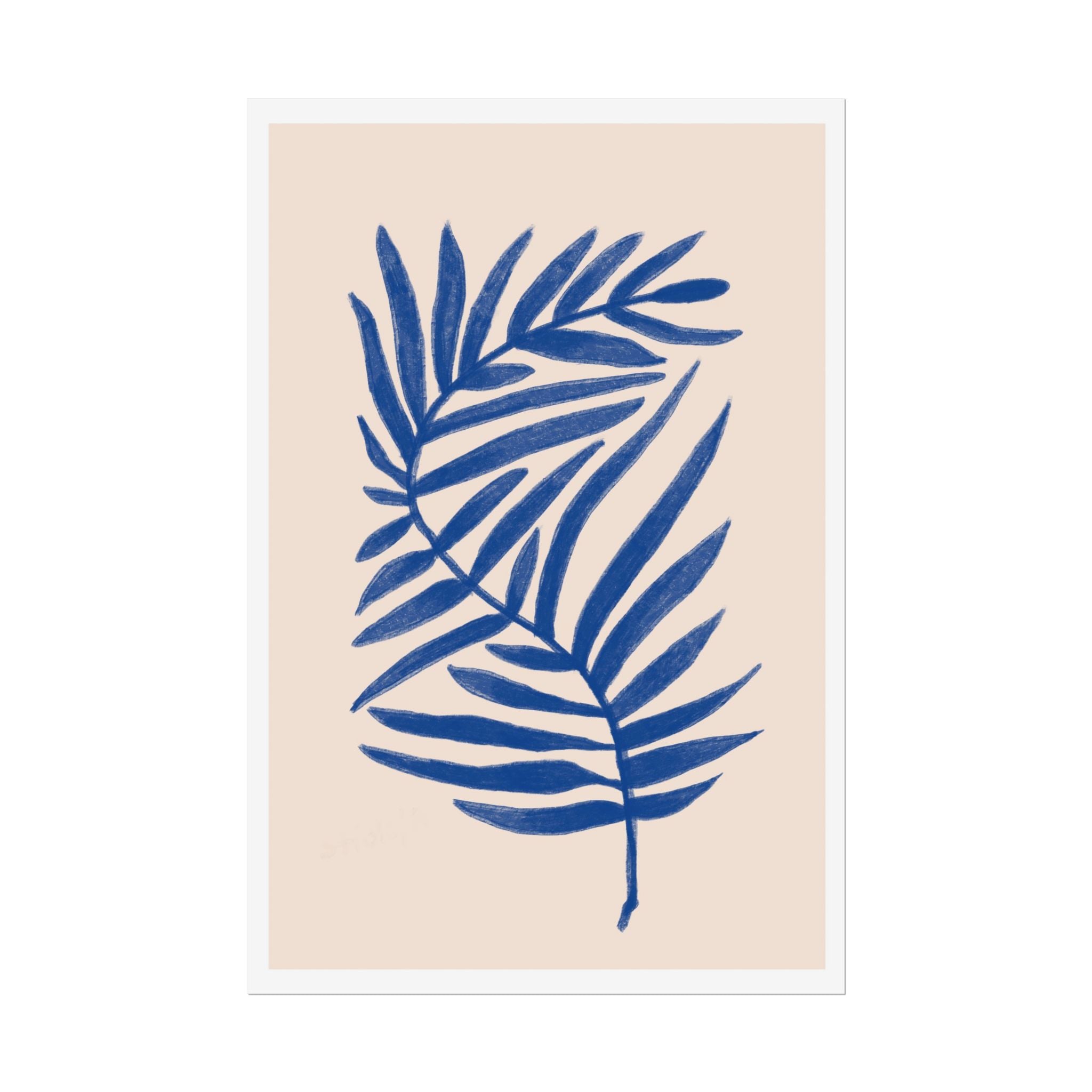 Sapphire Frond Harmony - Poster
