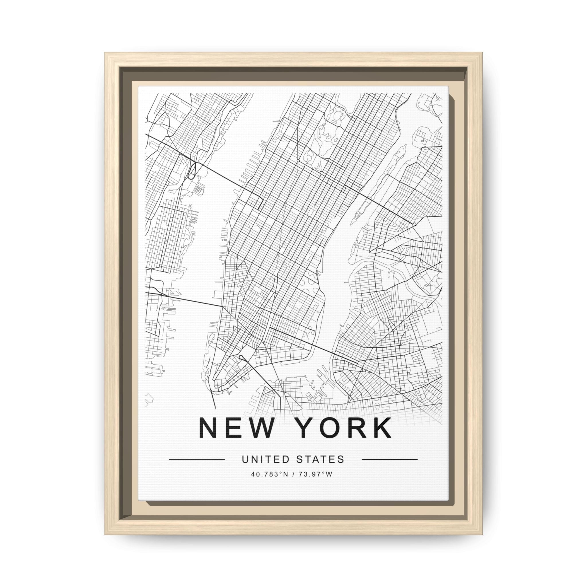 Metropolitan Gridline Reverie - Framed