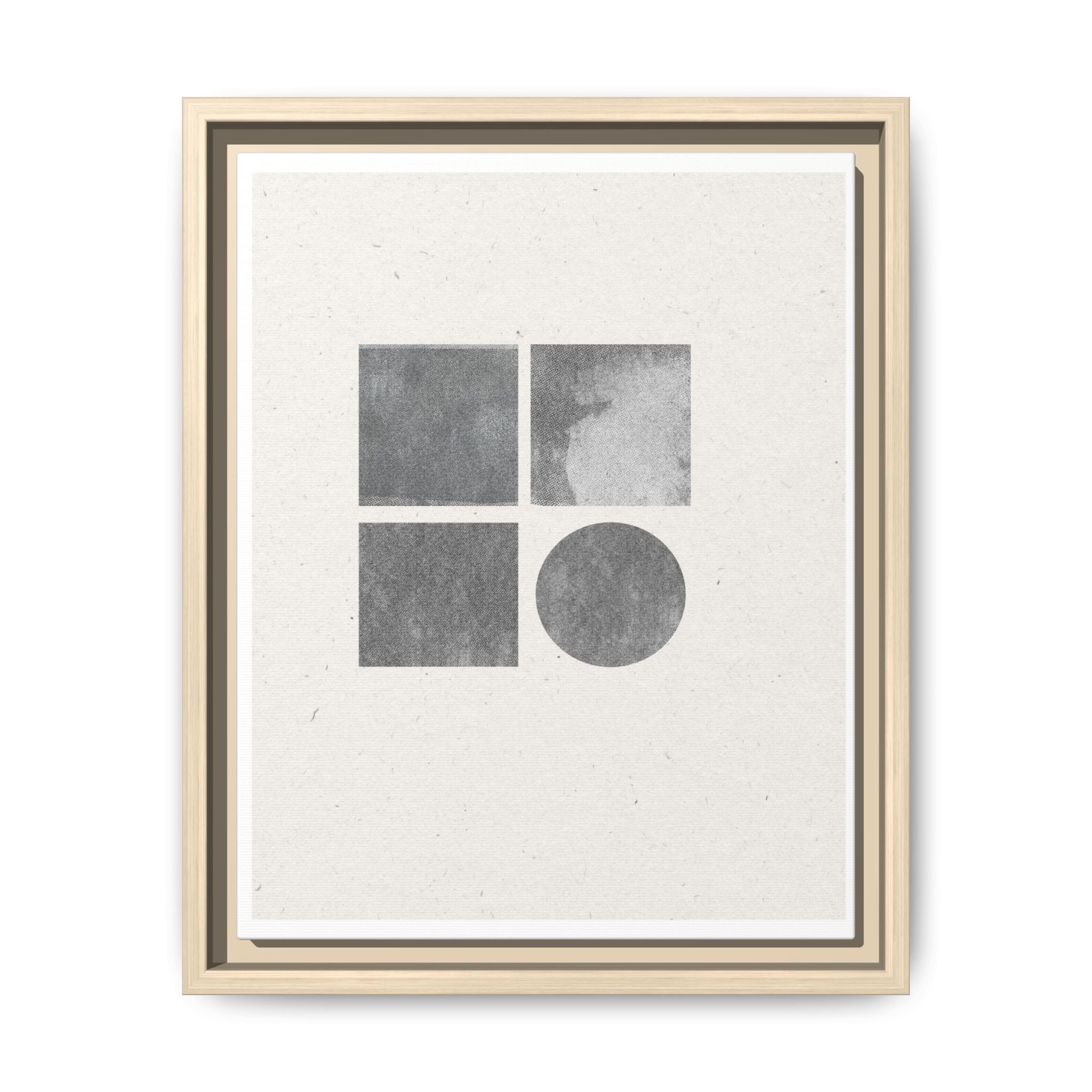 Muted Geometry Quartet - Framed