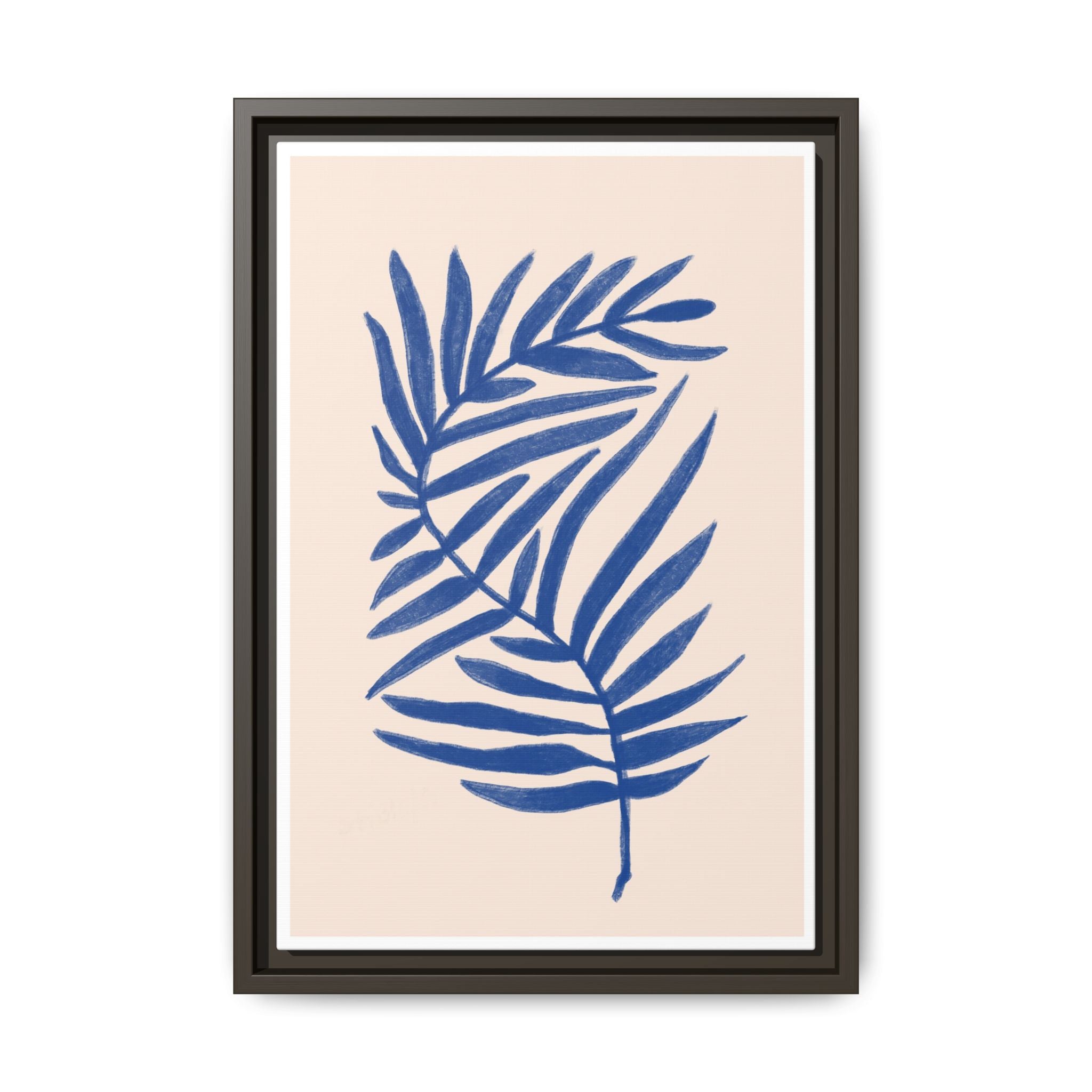 Sapphire Frond Harmony - Framed