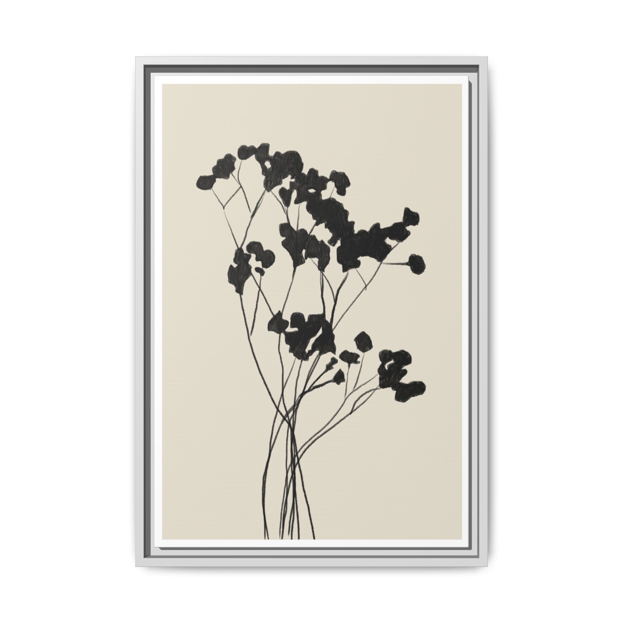 Velvet Bloom Silhouettes - Framed