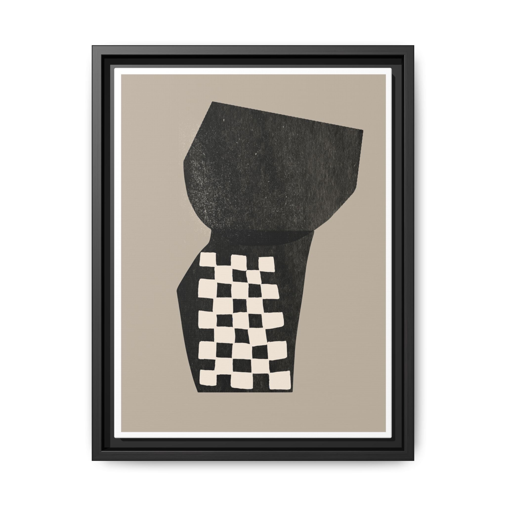 Noir Mosaic Form Balance - Framed