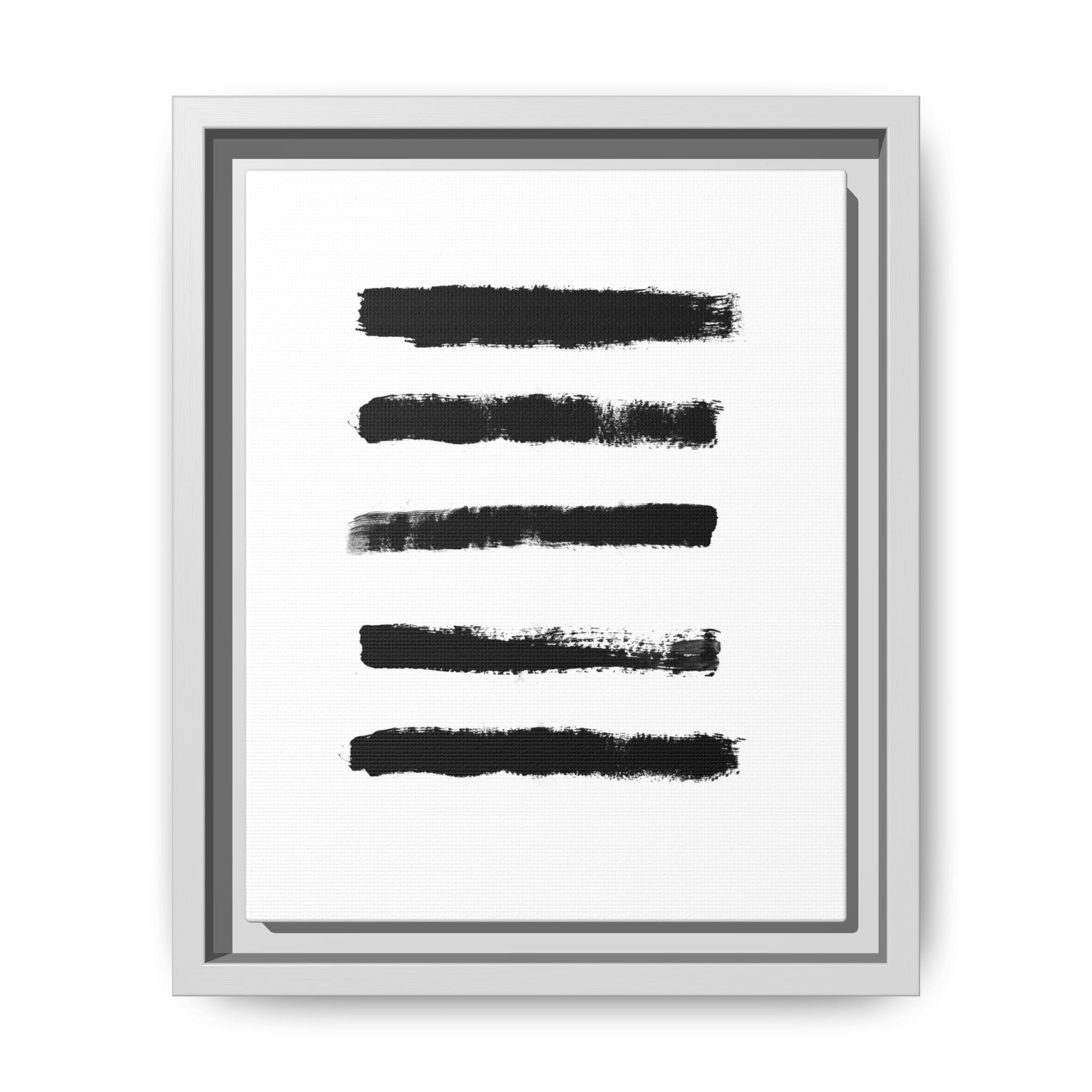 Obsidian Silence Strokes - Framed