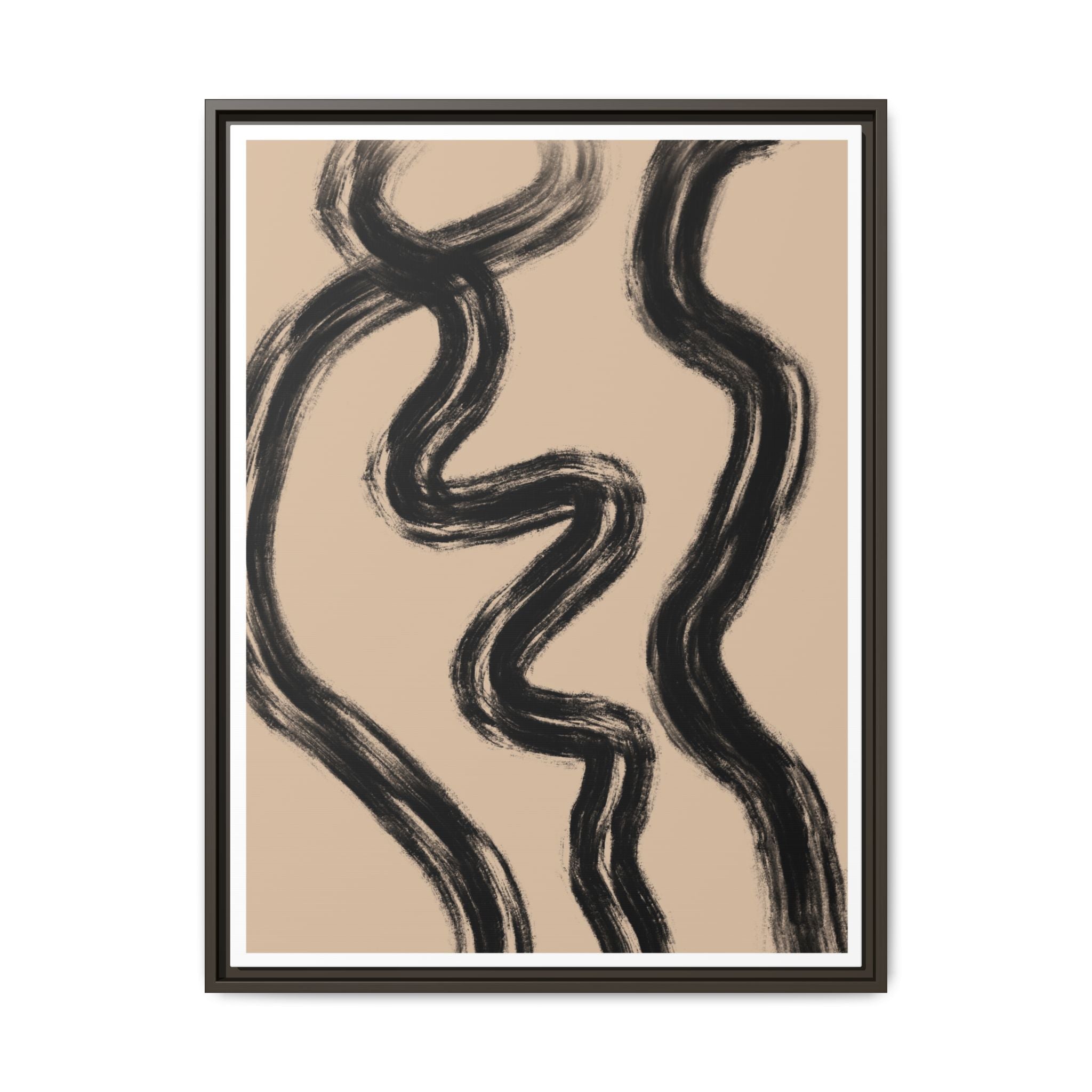 Midnight Current Lines - Framed