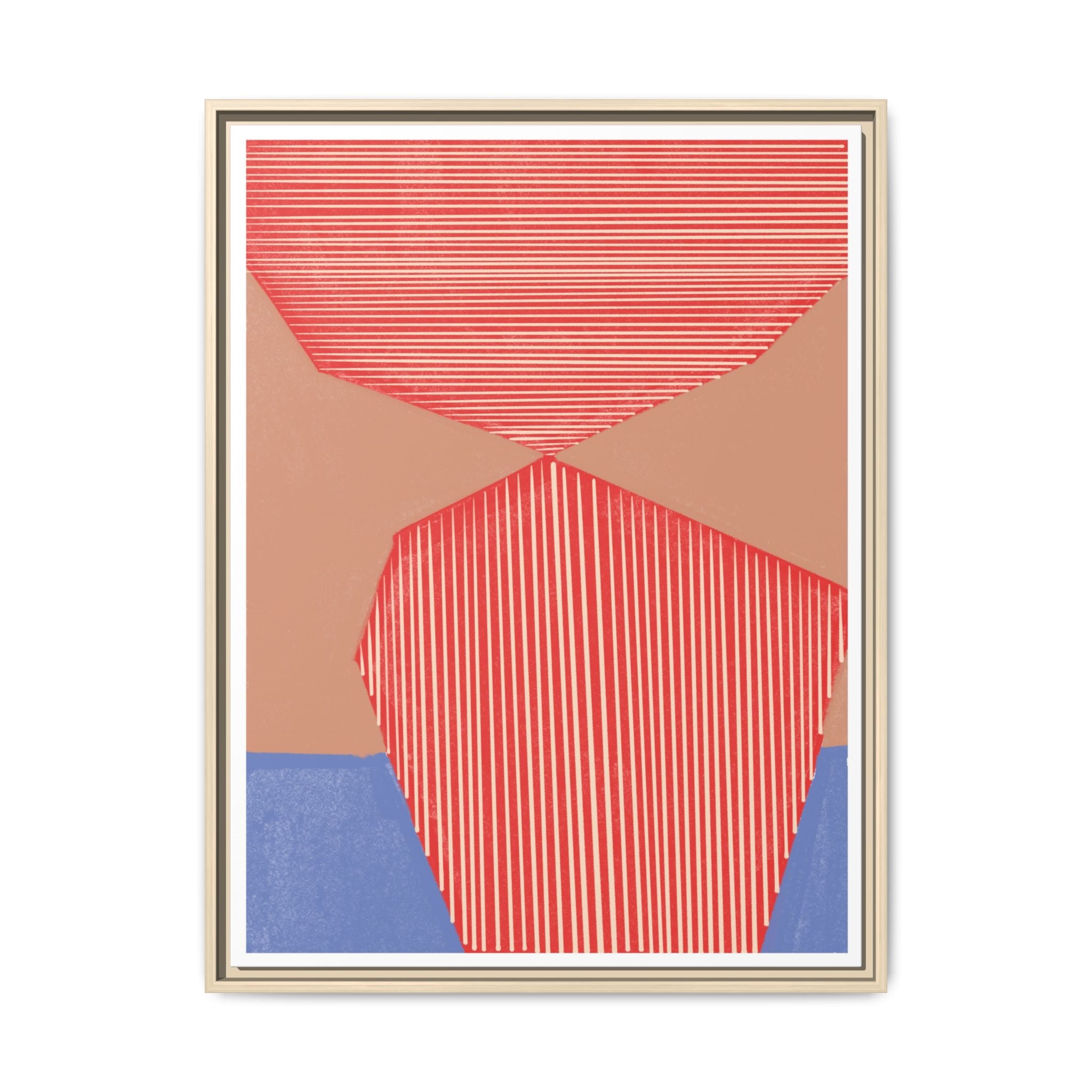 Crimson Axis Drift - Framed