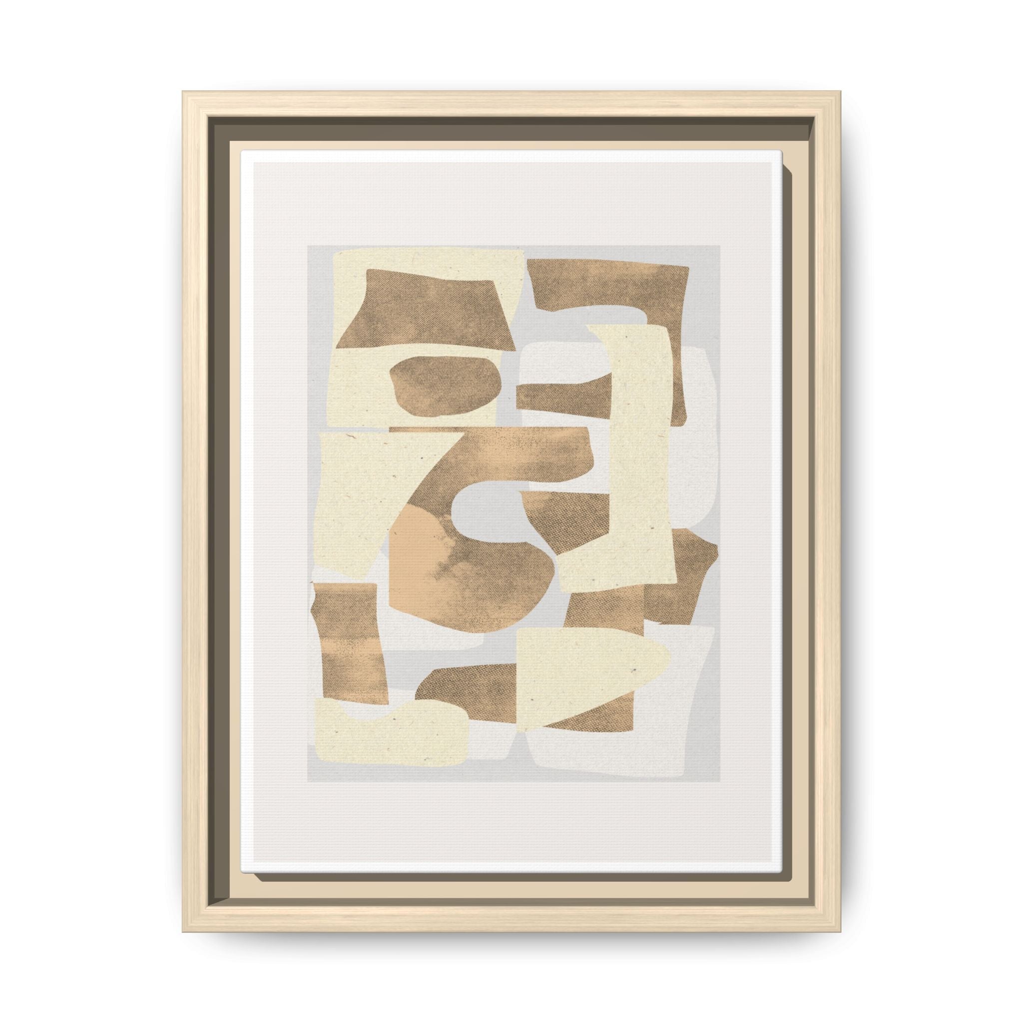 Sandstone Echo Collage Forms - Framed