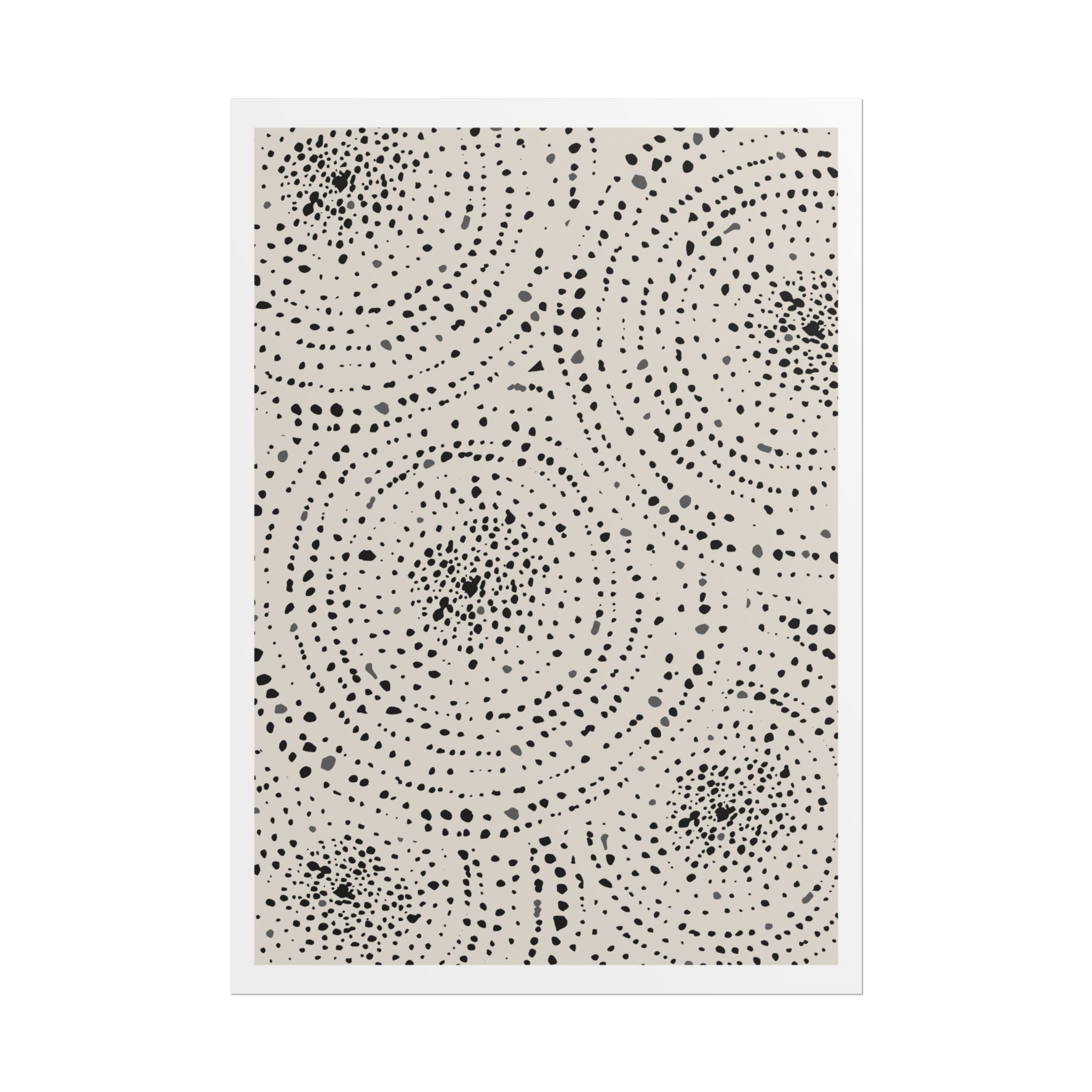 Celestial Pebble Drift Patterns - Poster