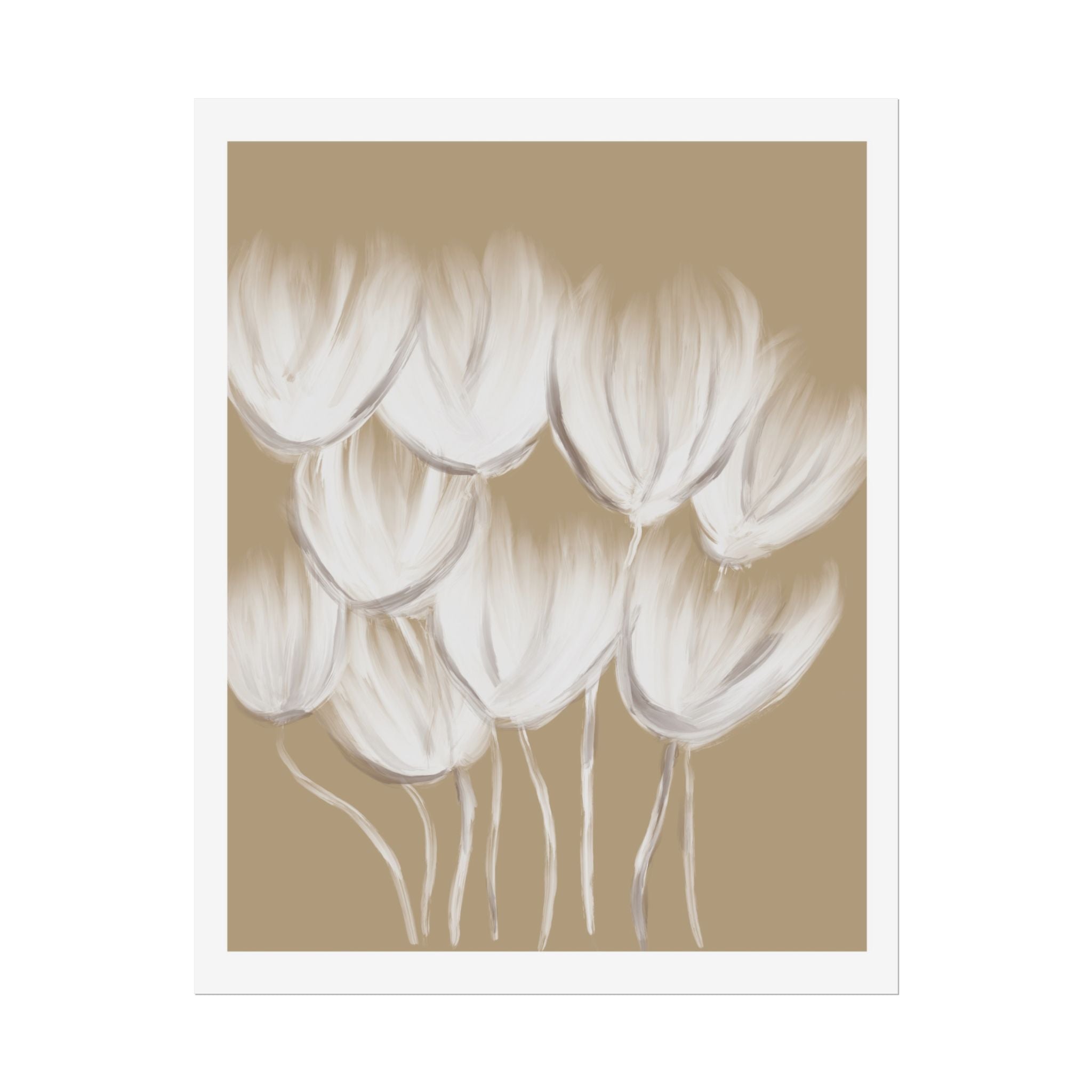 Ivory Petal Stillness - Poster