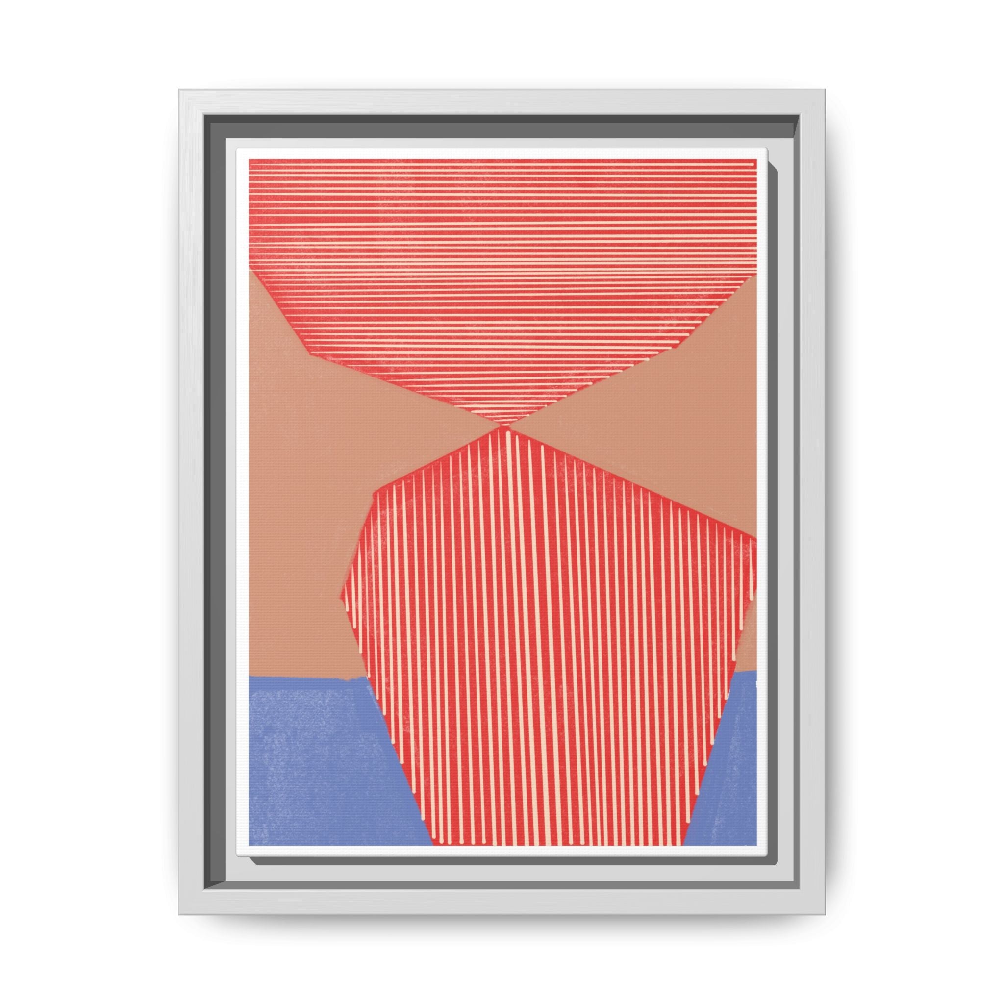 Crimson Axis Drift - Framed