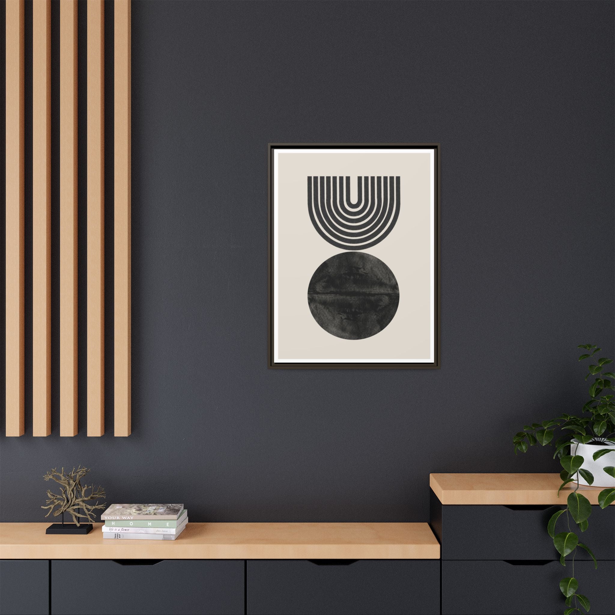 Obsidian Echo Arches - Framed