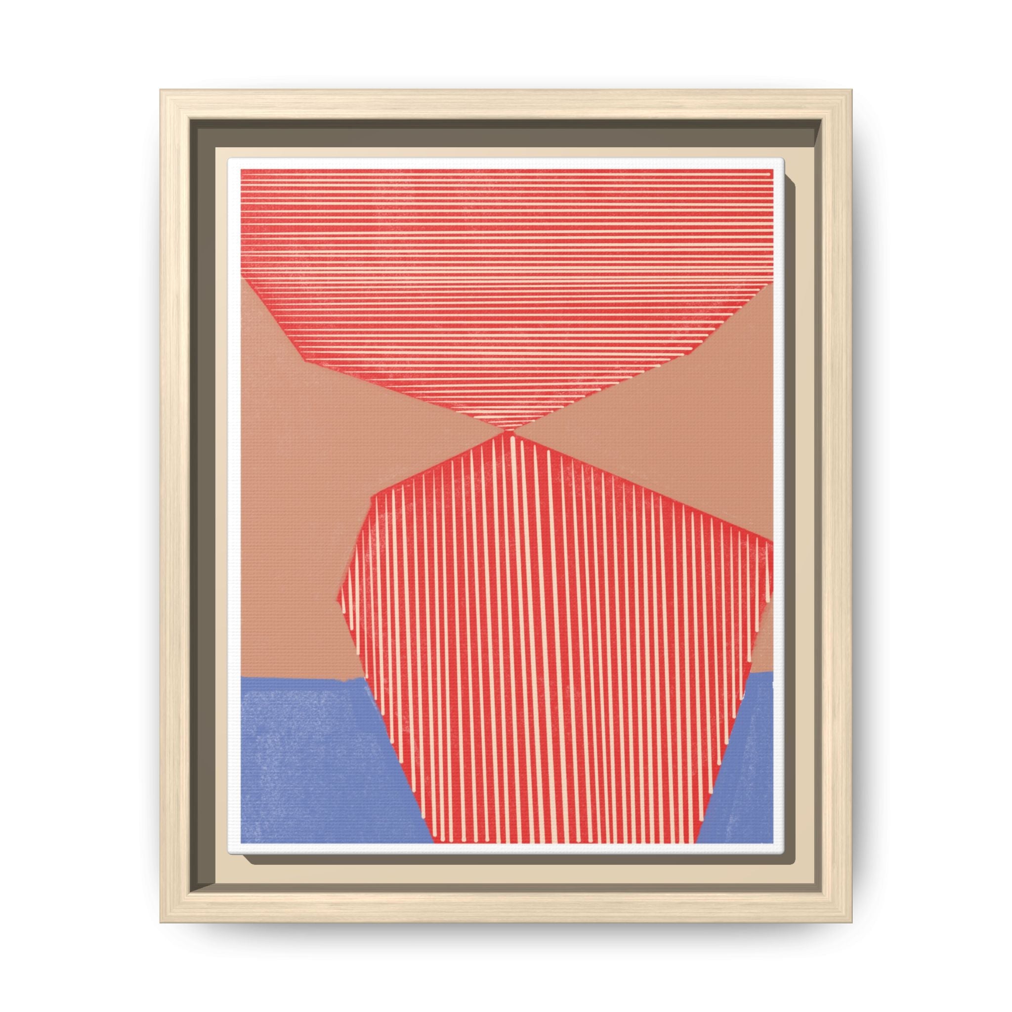 Crimson Axis Drift - Framed