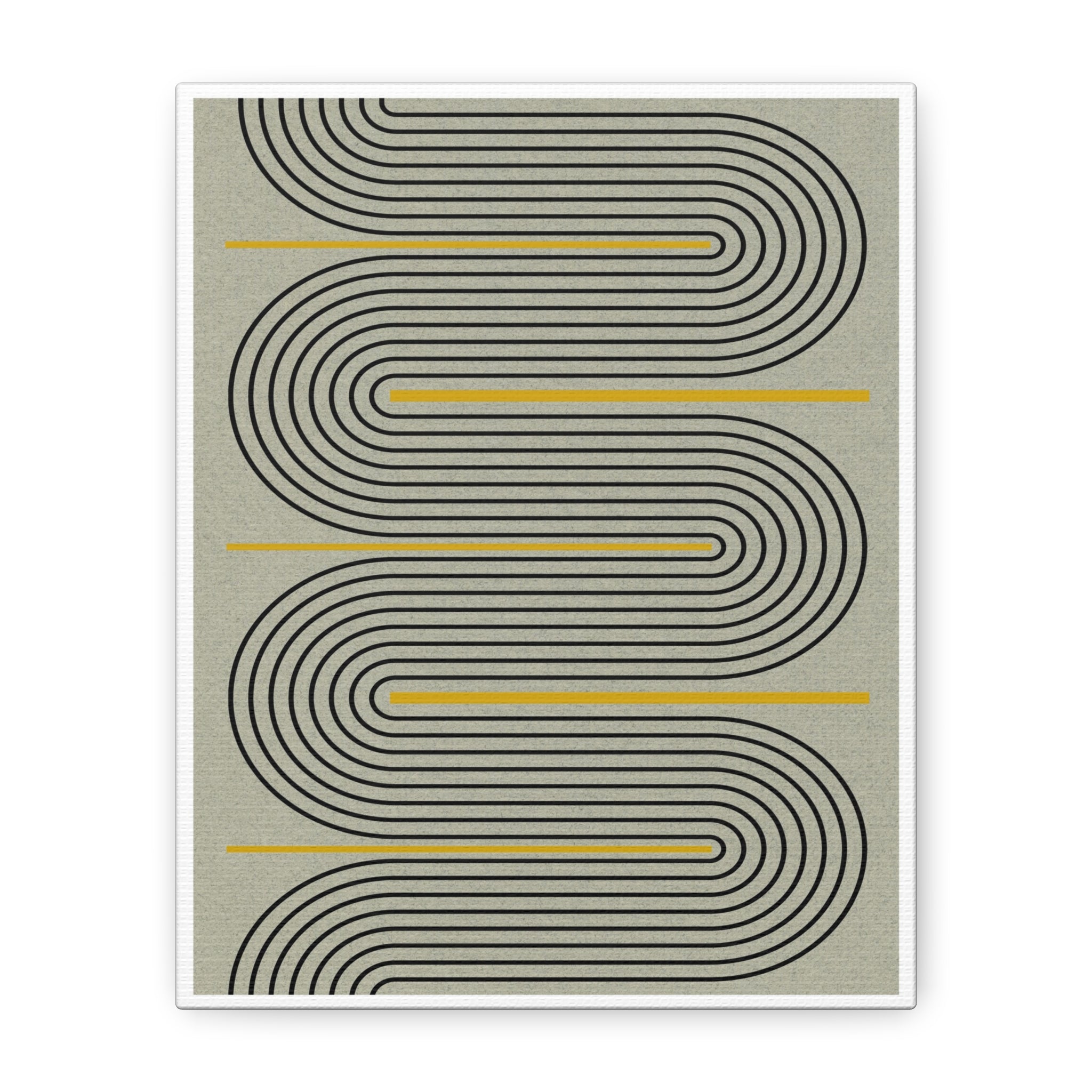 Golden Current Geometry - Canvas