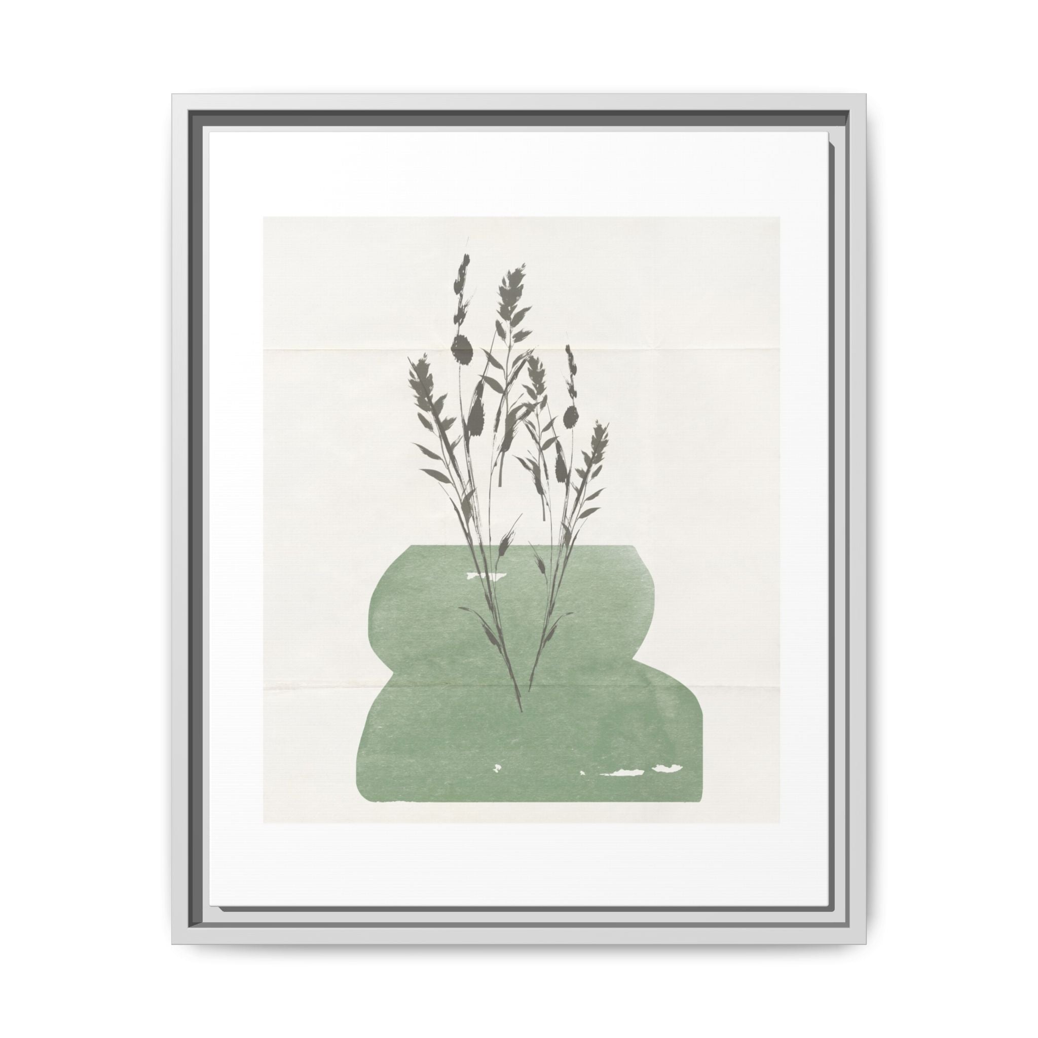 Sage Meadow Silhouette - Framed