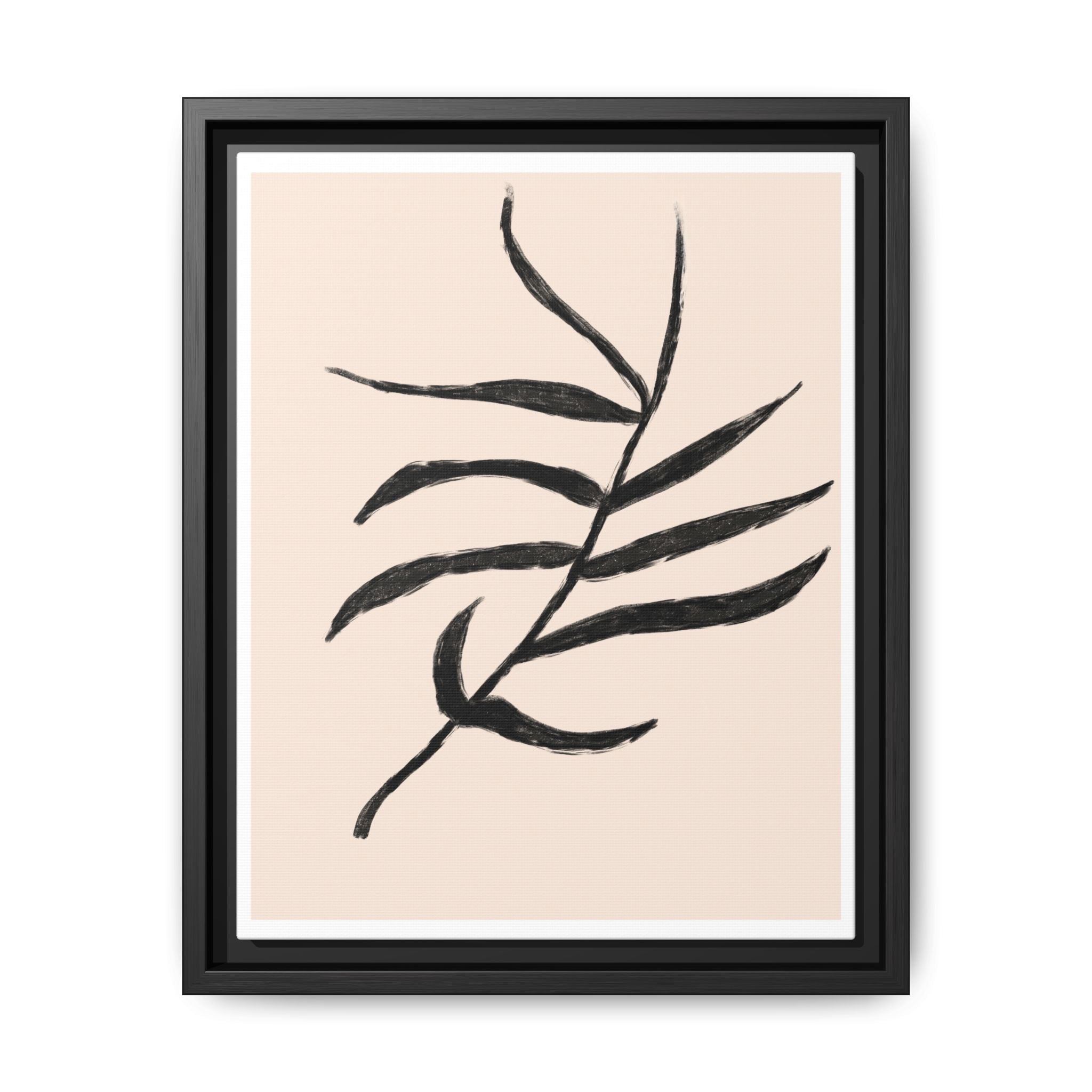 Ebony Frond Drift - Framed