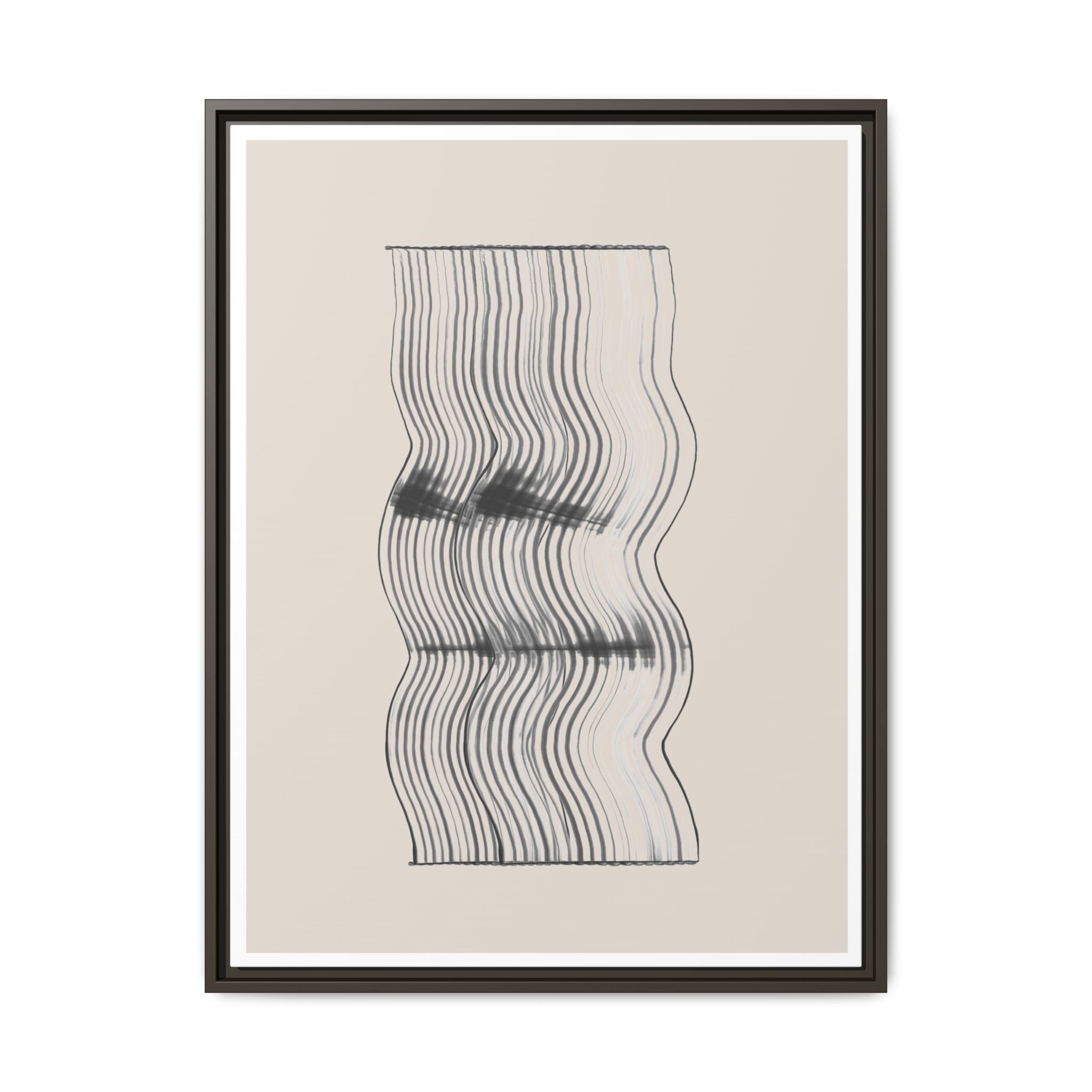Velvet Ripple Linework Flow - Framed