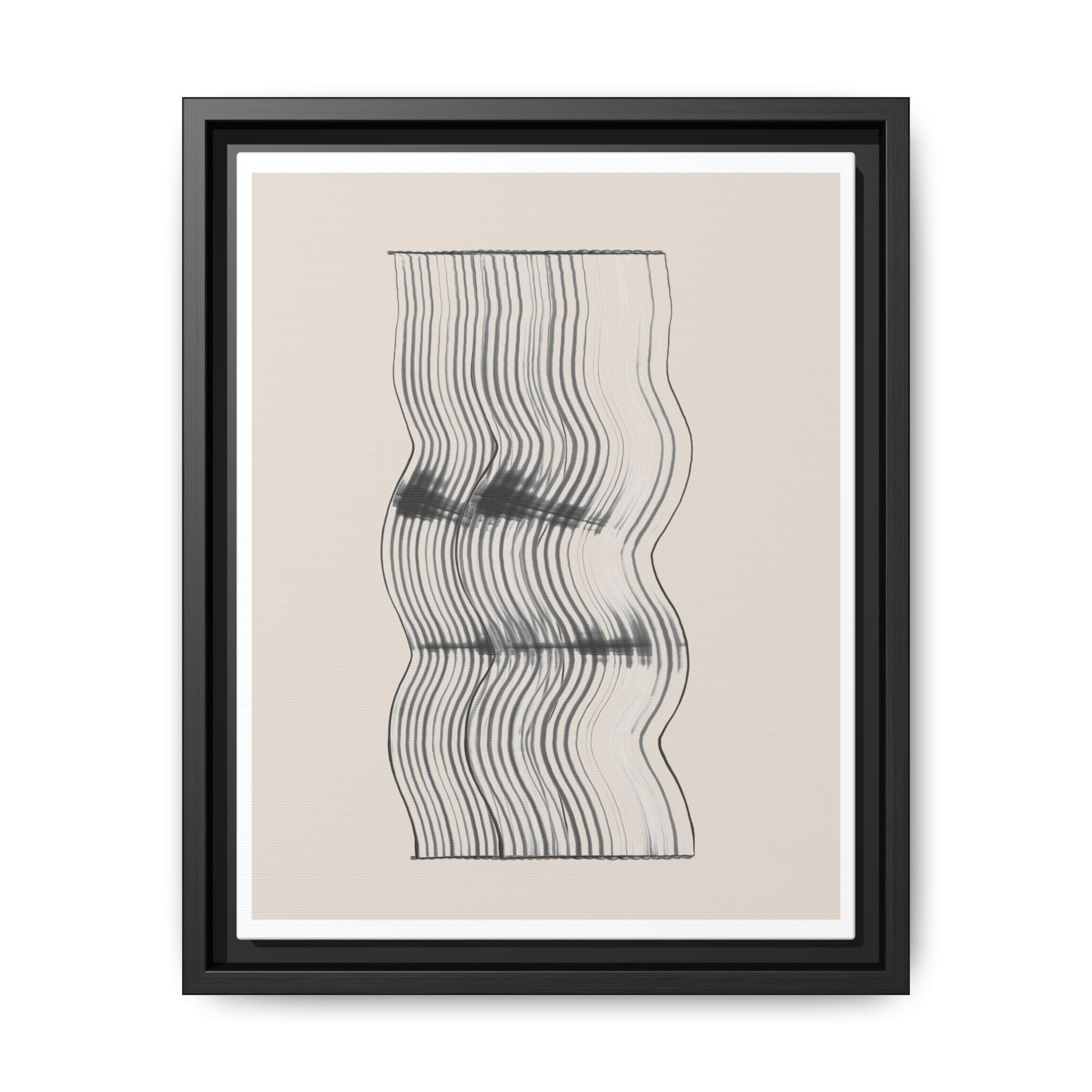 Velvet Ripple Linework Flow - Framed