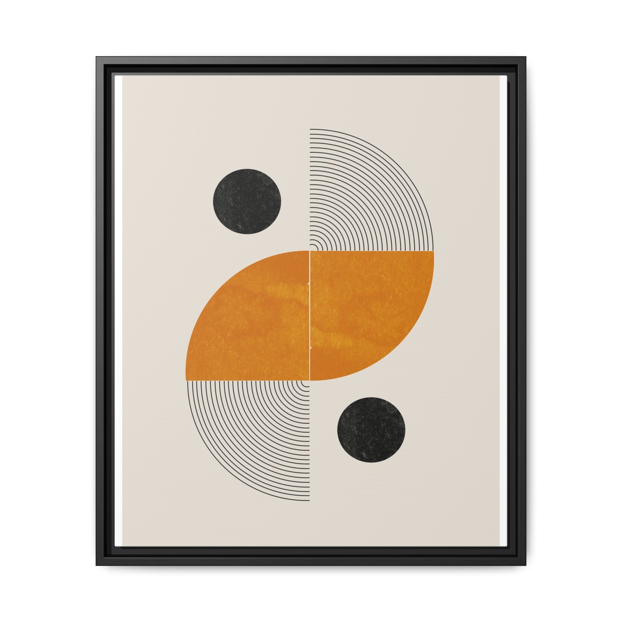 Amber Orbit Balance - Framed