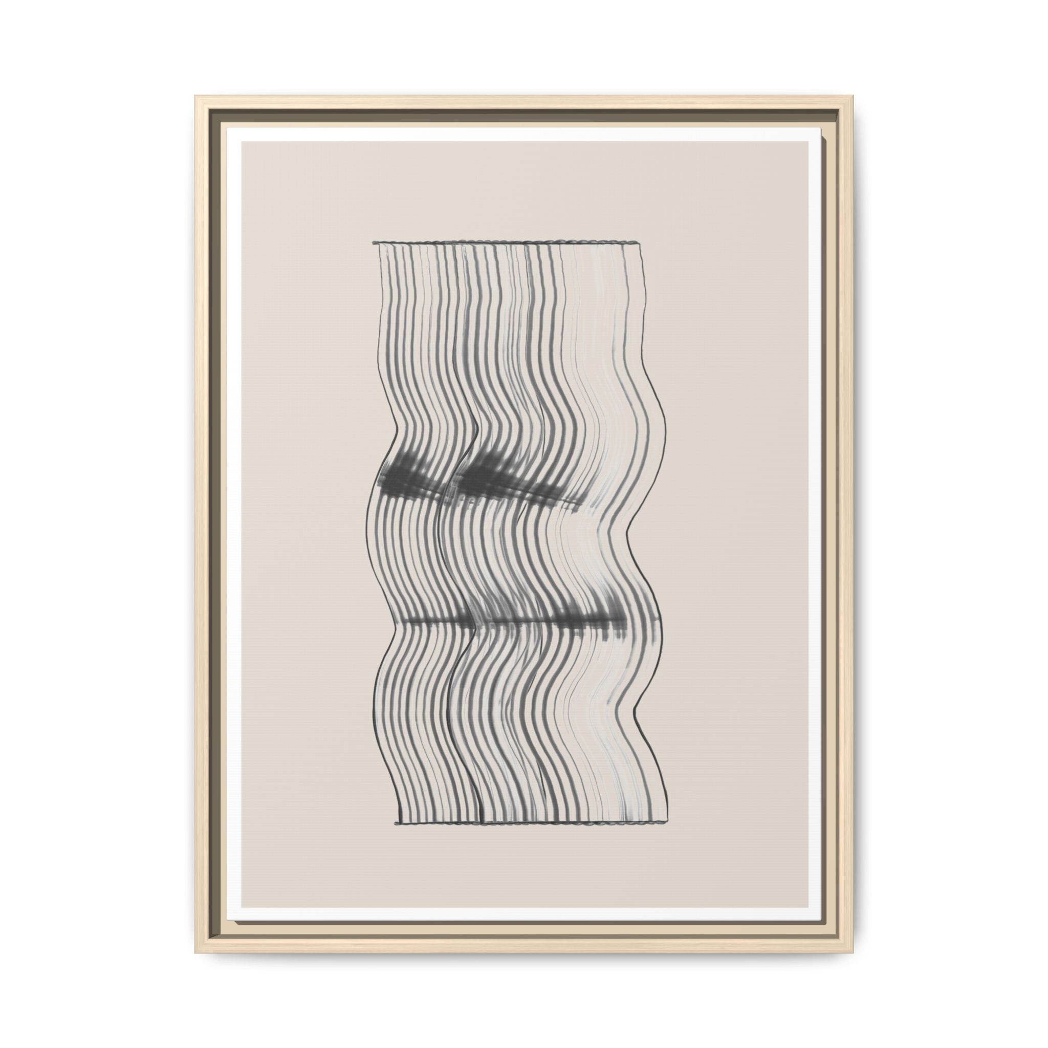 Velvet Ripple Linework Flow - Framed