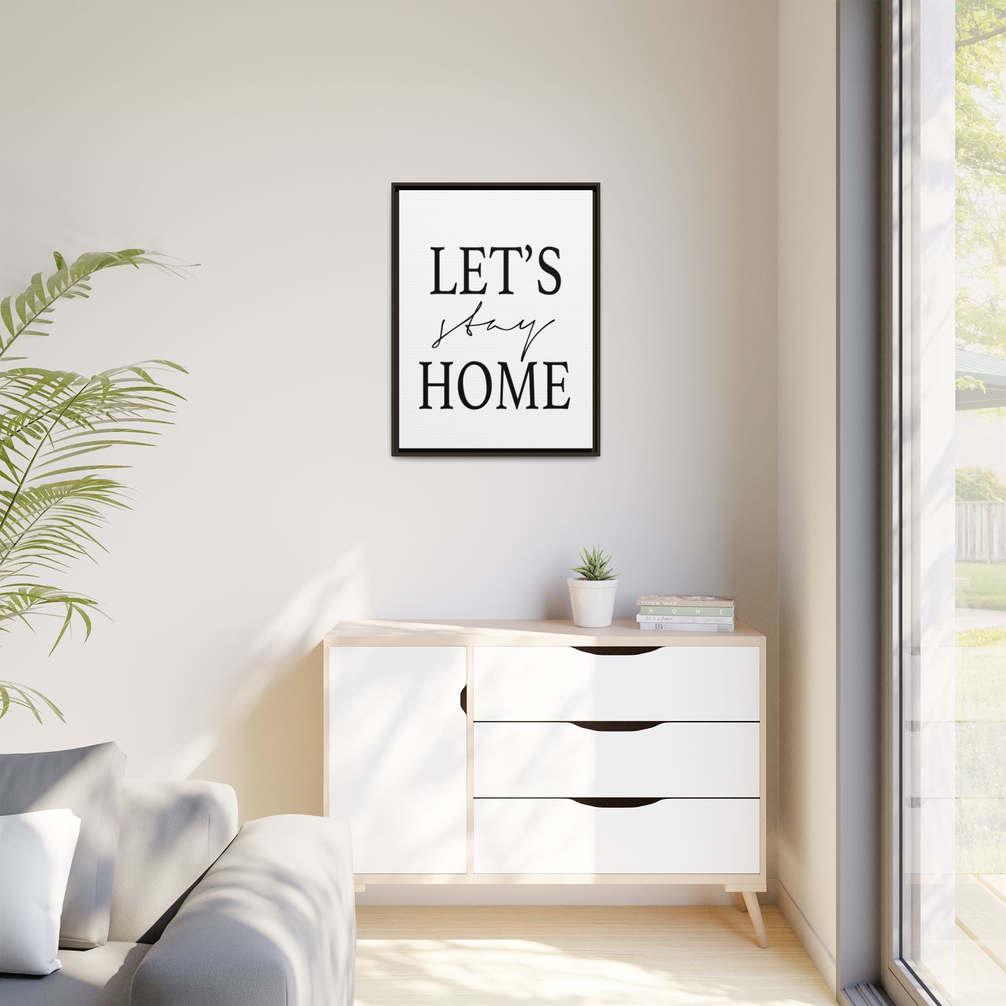 Gentle Haven Typography Glow - Framed