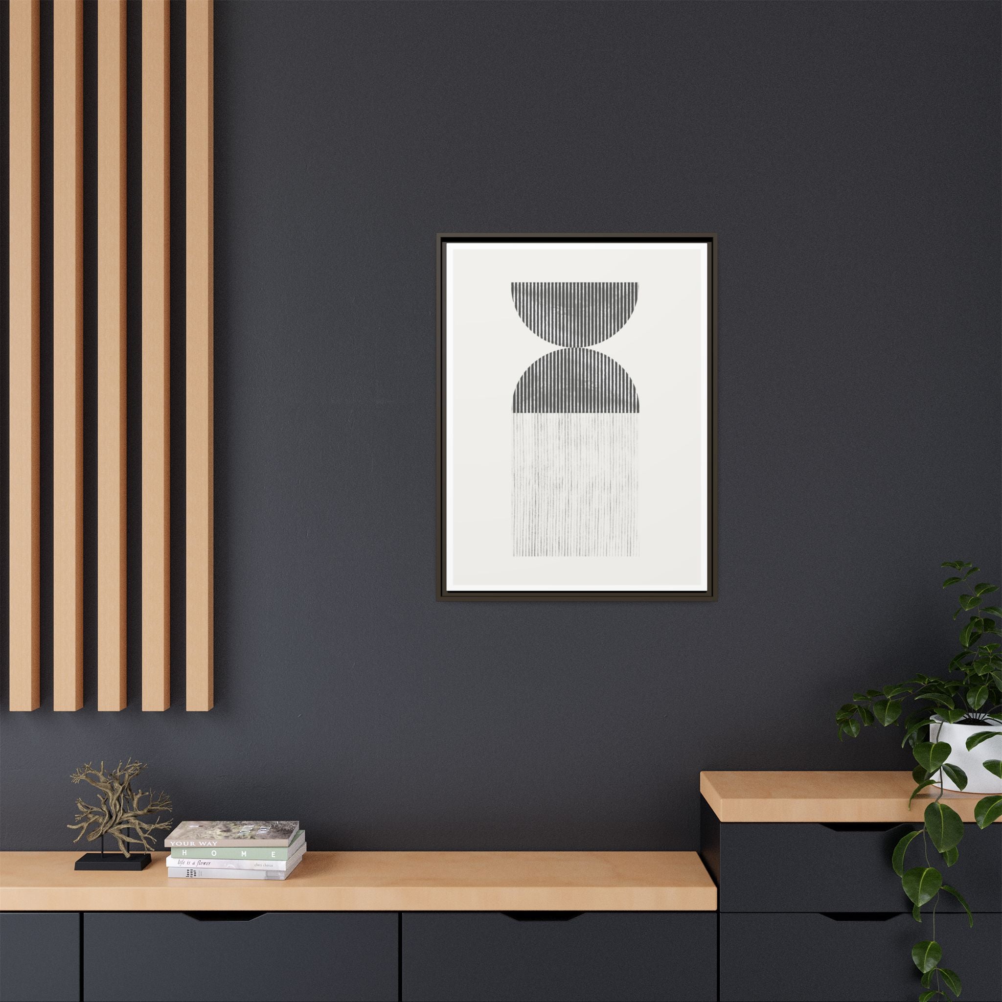 Monochrome Drift Balance - Framed