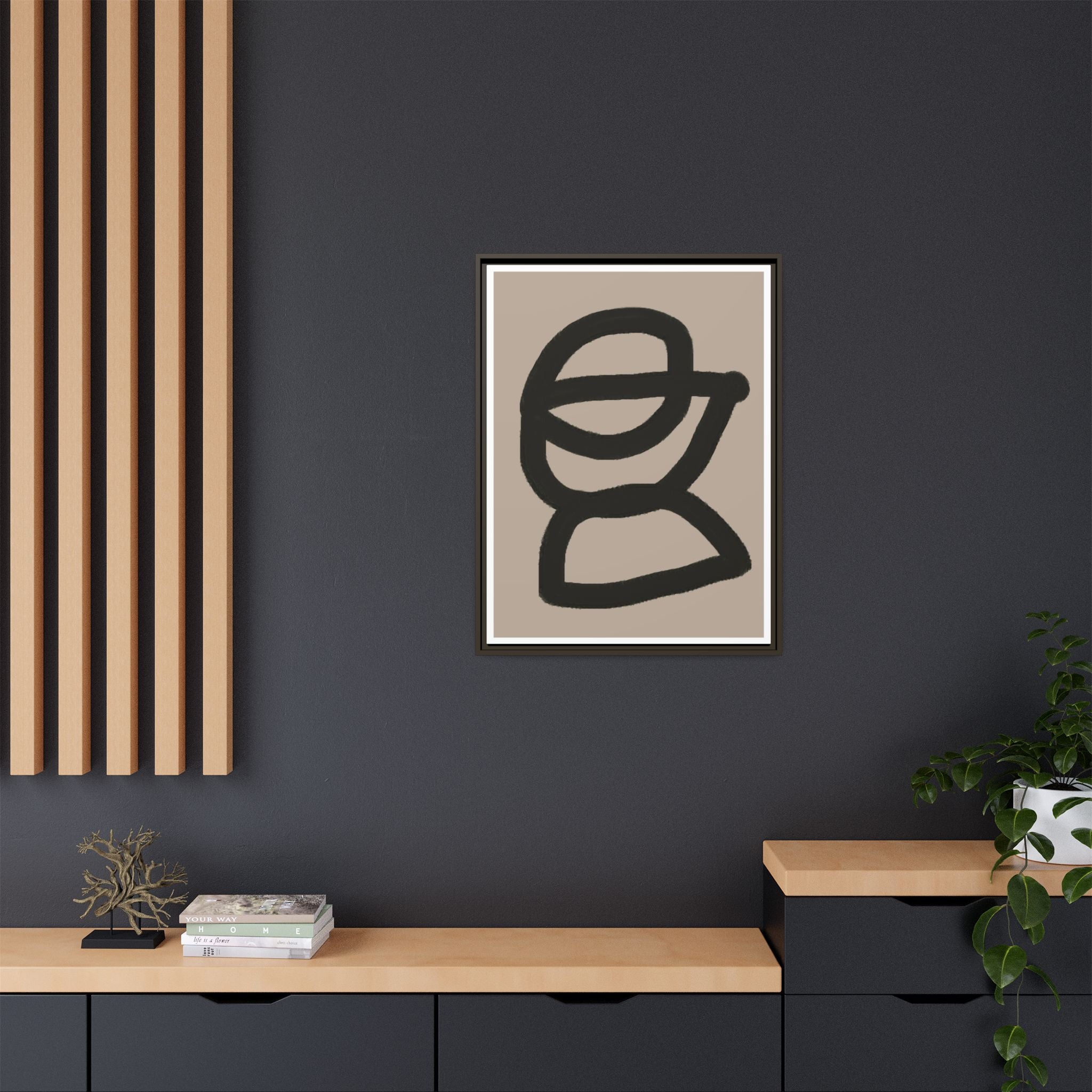Noir Orbit Silhouette - Framed