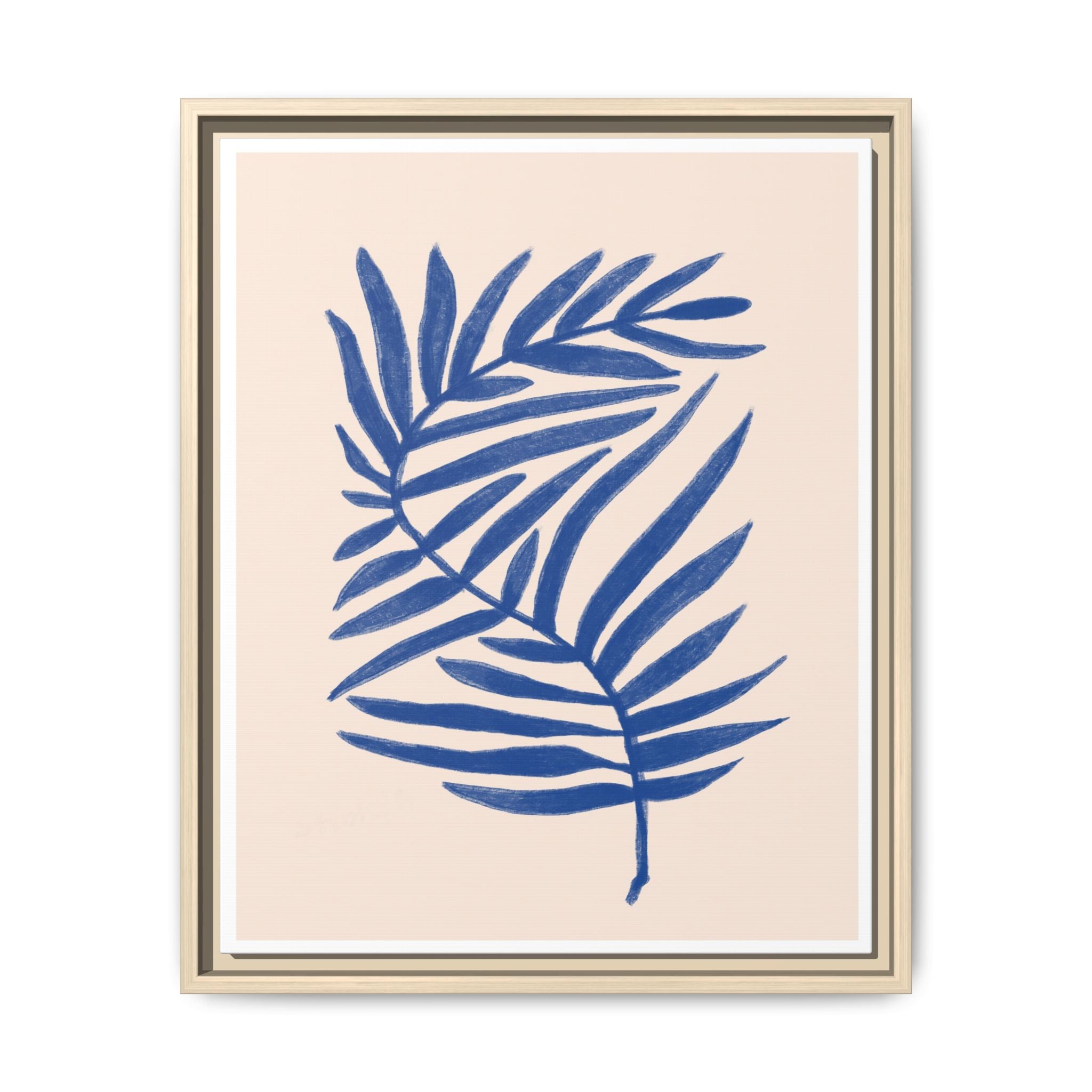 Sapphire Frond Harmony - Framed