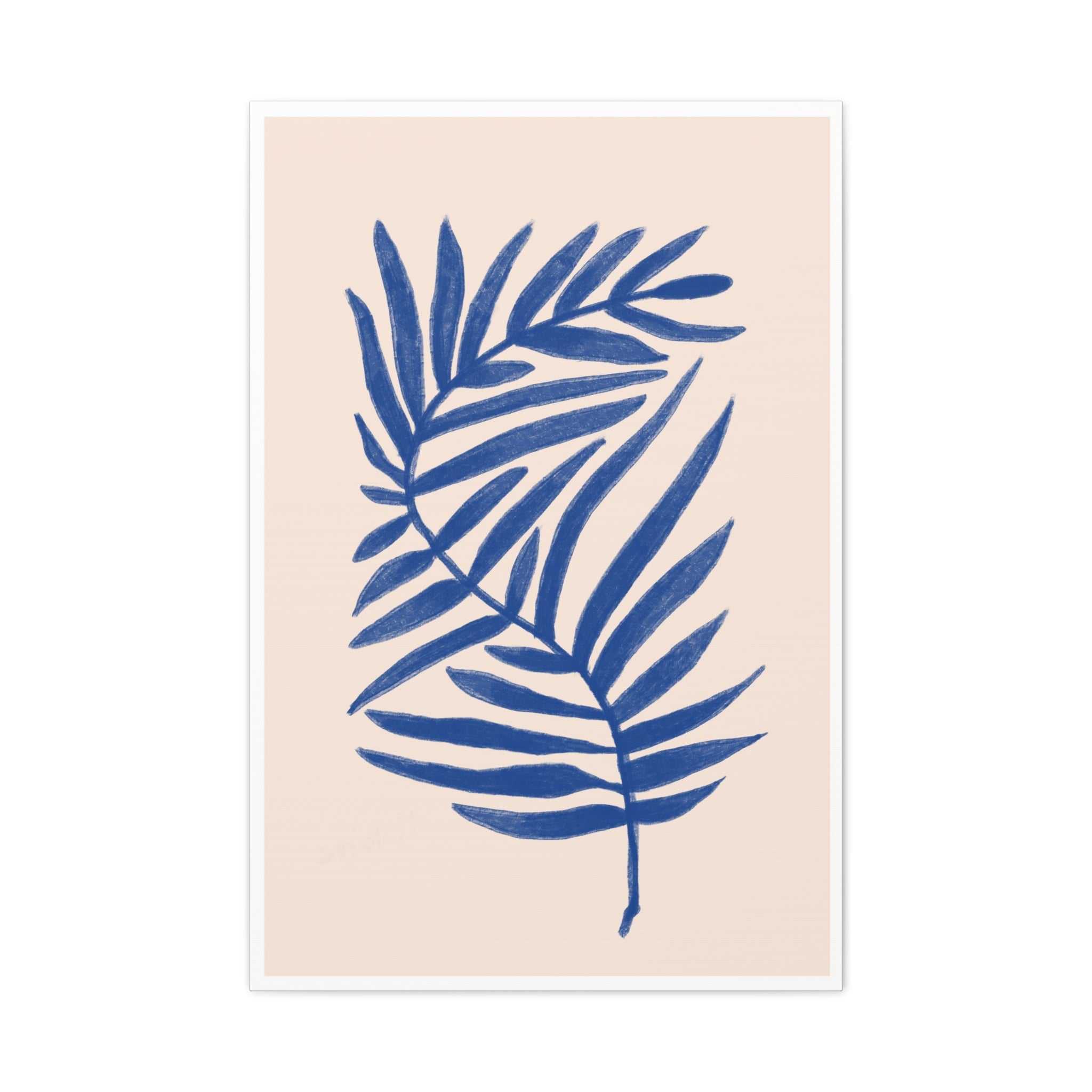 Sapphire Frond Harmony - Canvas