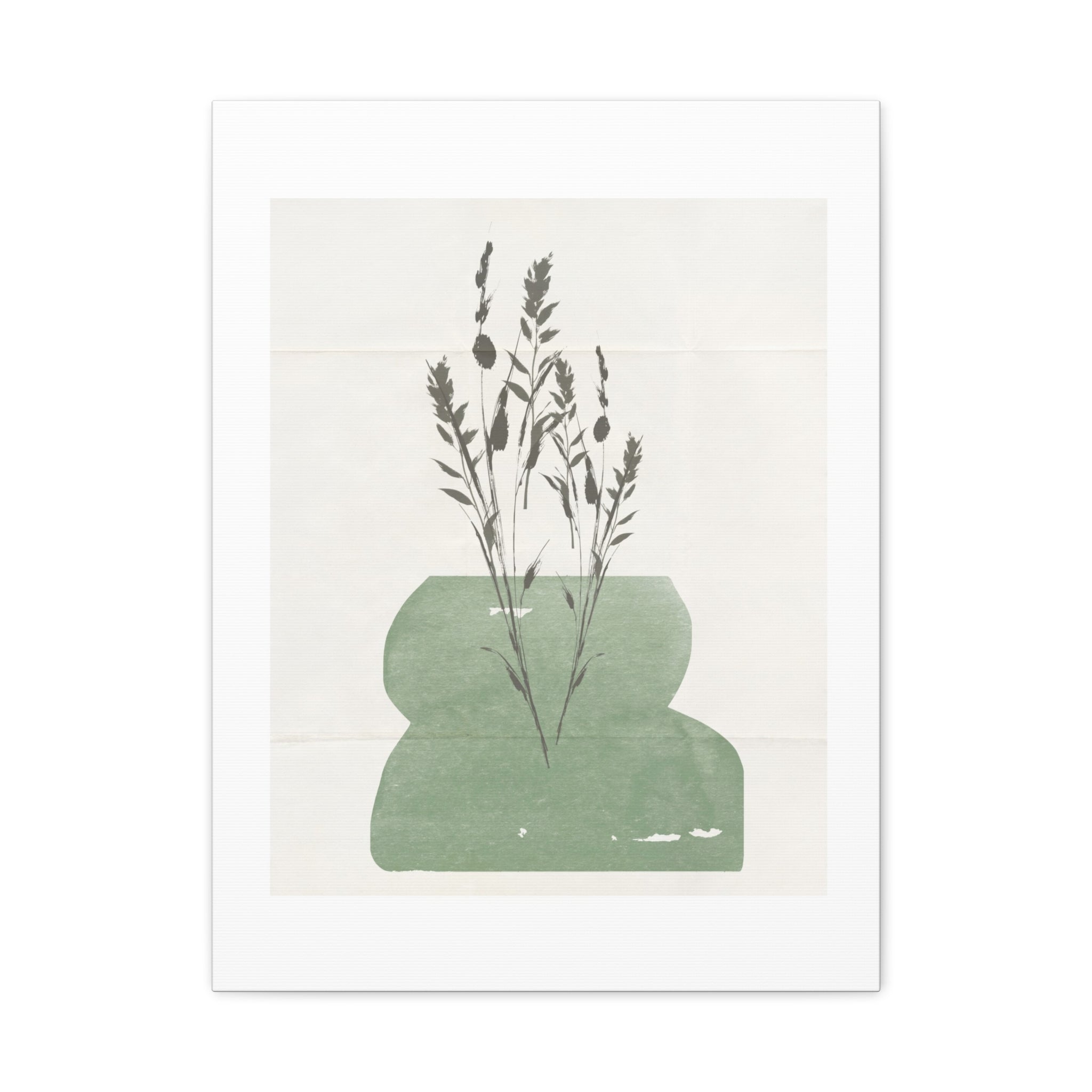 Sage Meadow Silhouette - Canvas