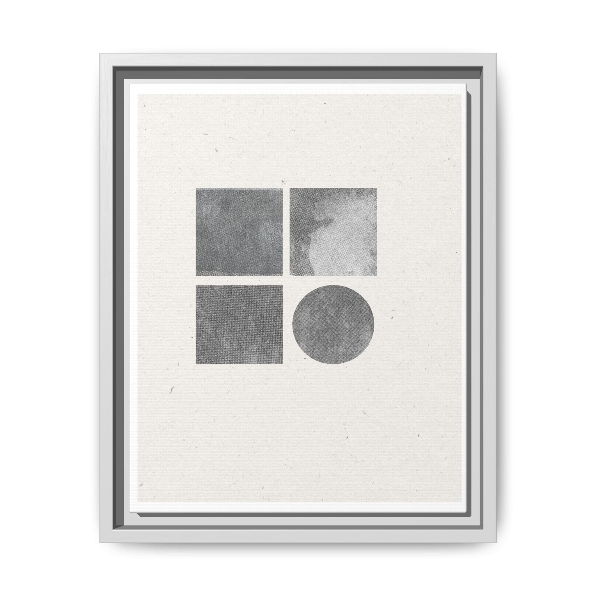Muted Geometry Quartet - Framed