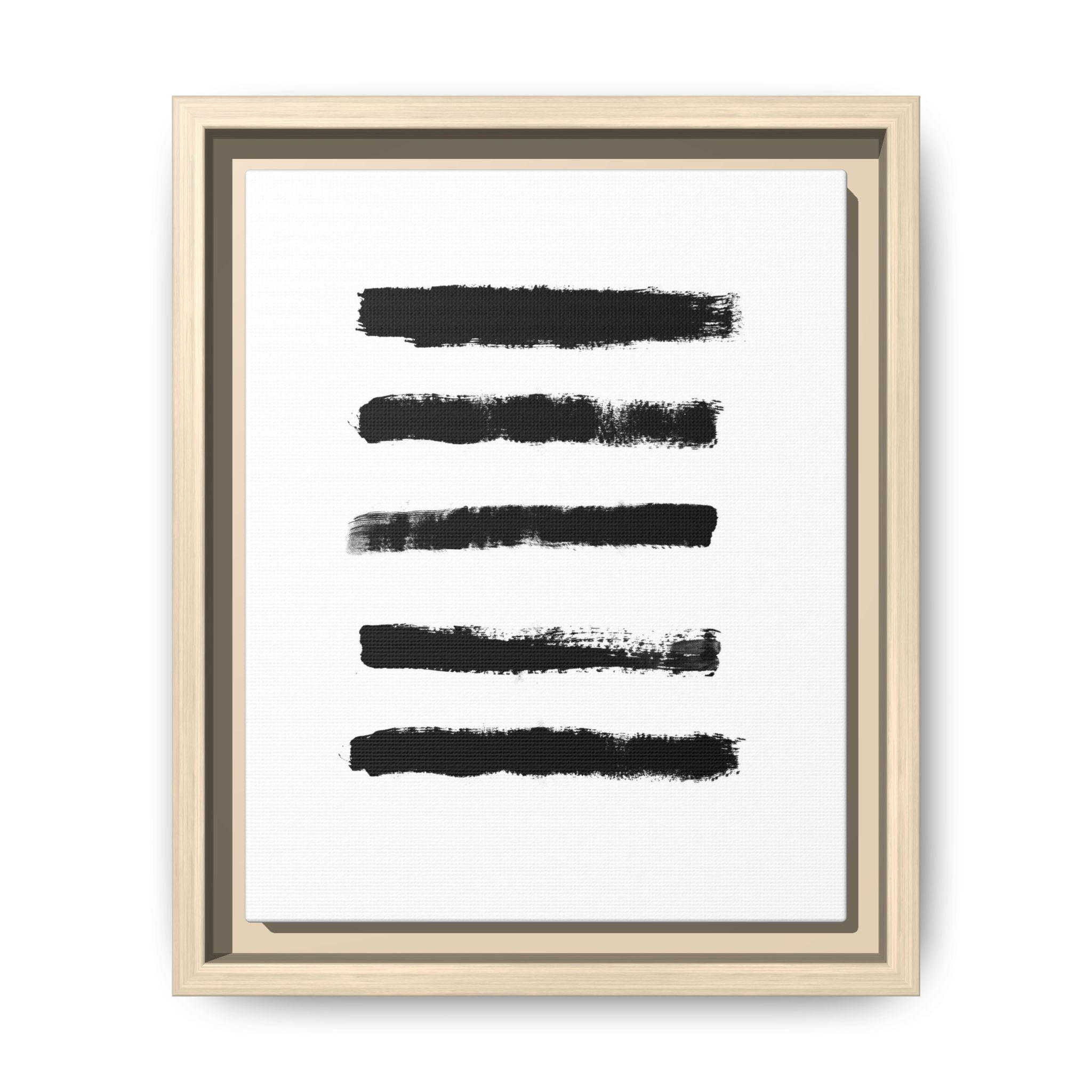 Obsidian Silence Strokes - Framed
