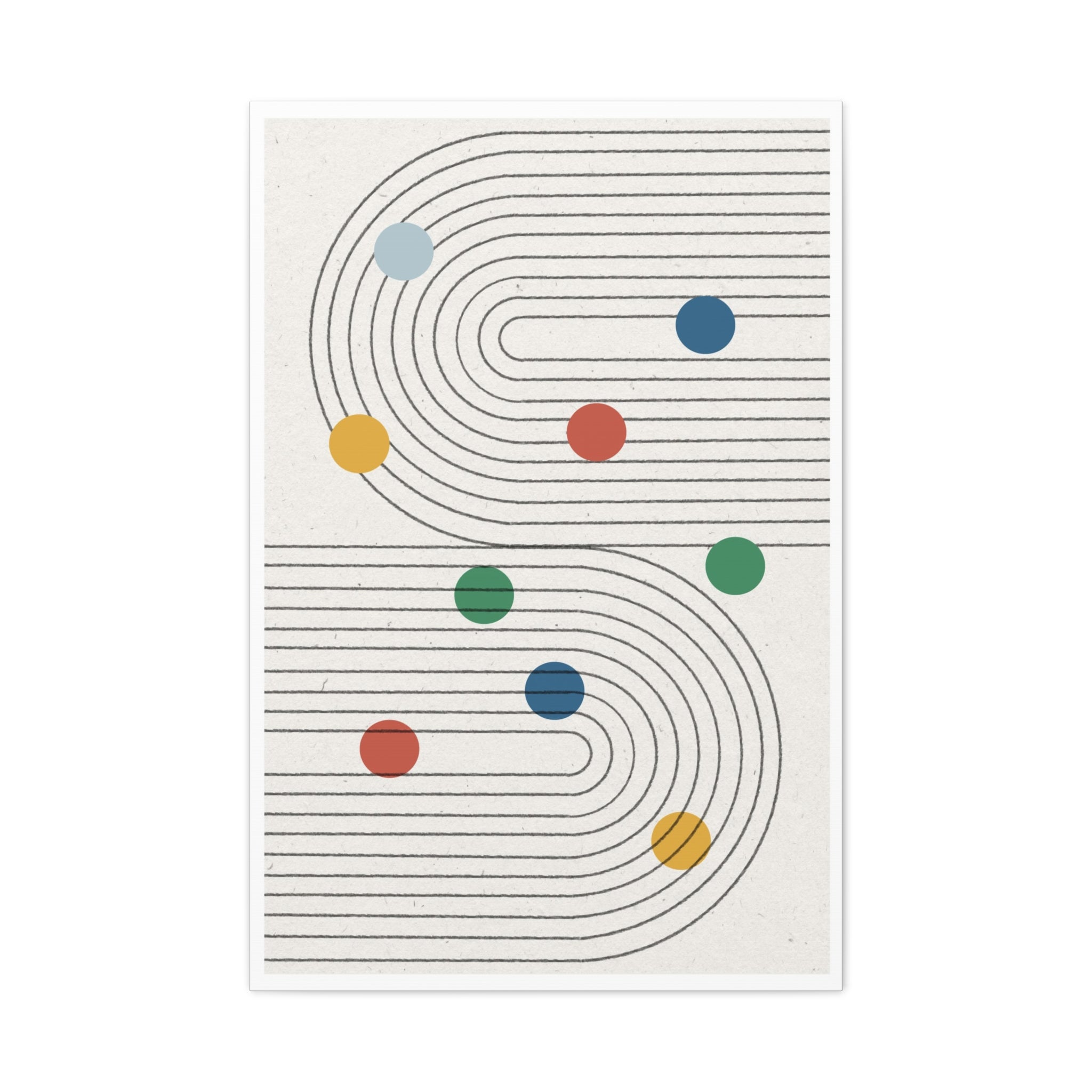 Retro Orbit Pathways - Canvas
