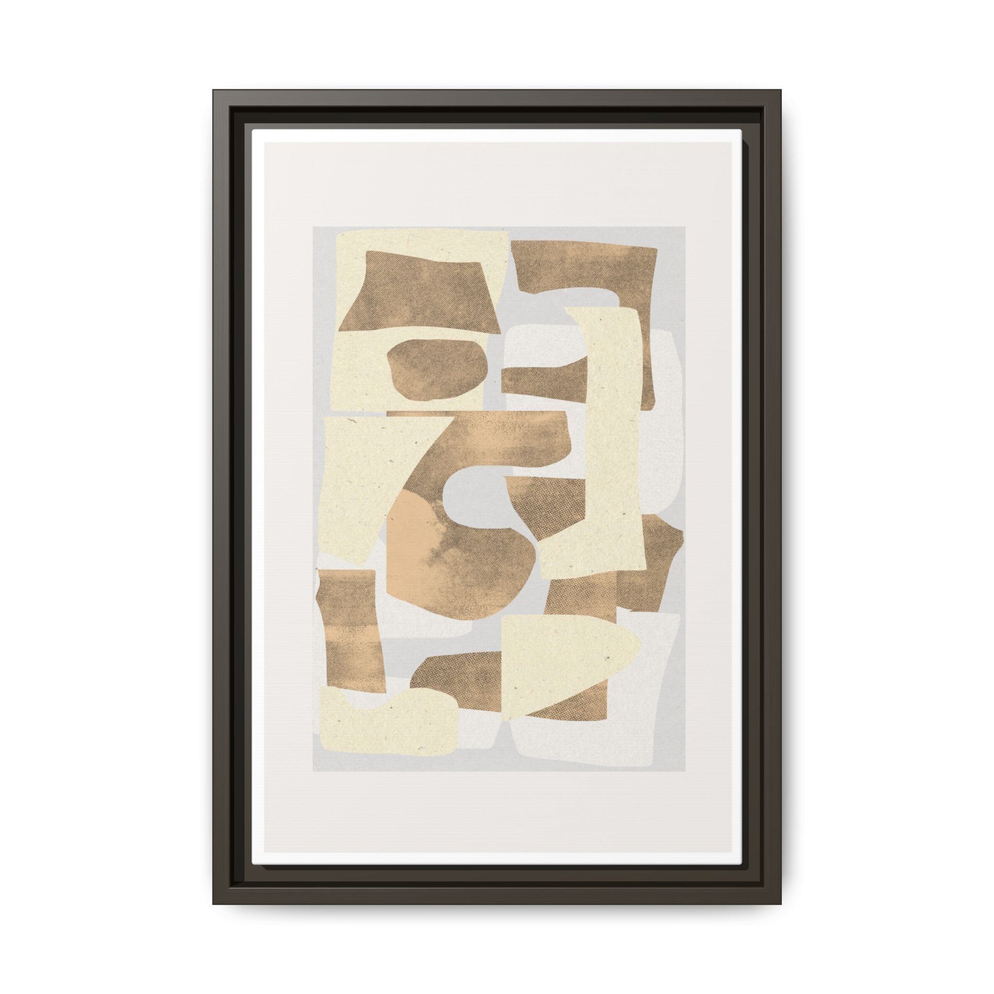 Sandstone Echo Collage Forms - Framed