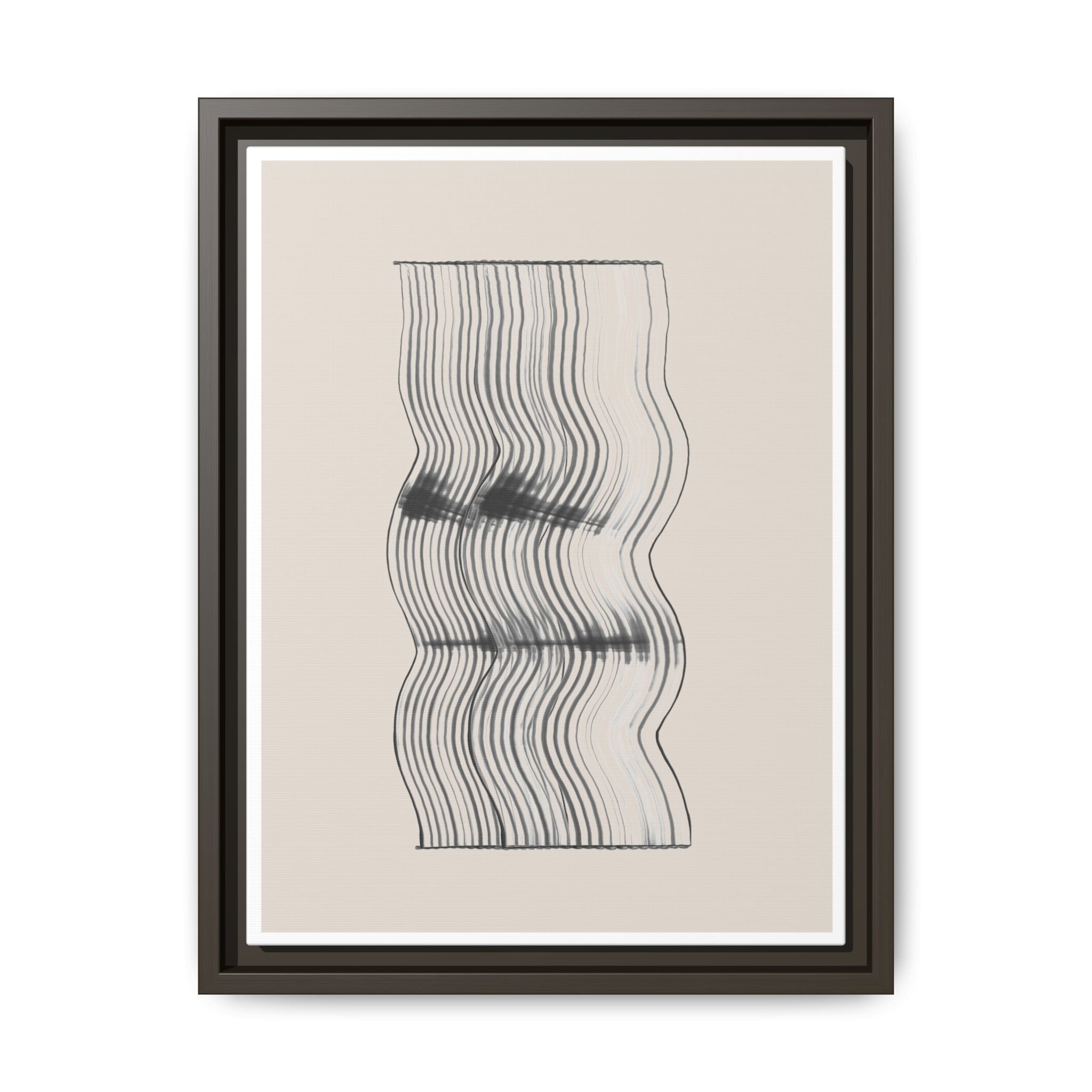 Velvet Ripple Linework Flow - Framed
