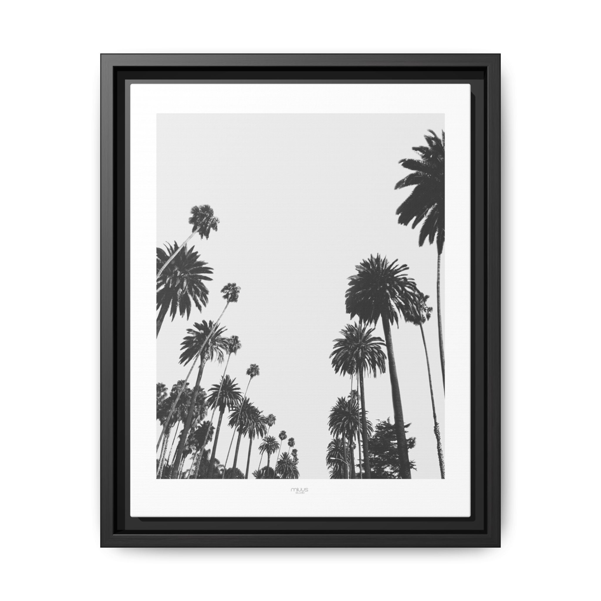 Midnight Palm Reverie - Framed