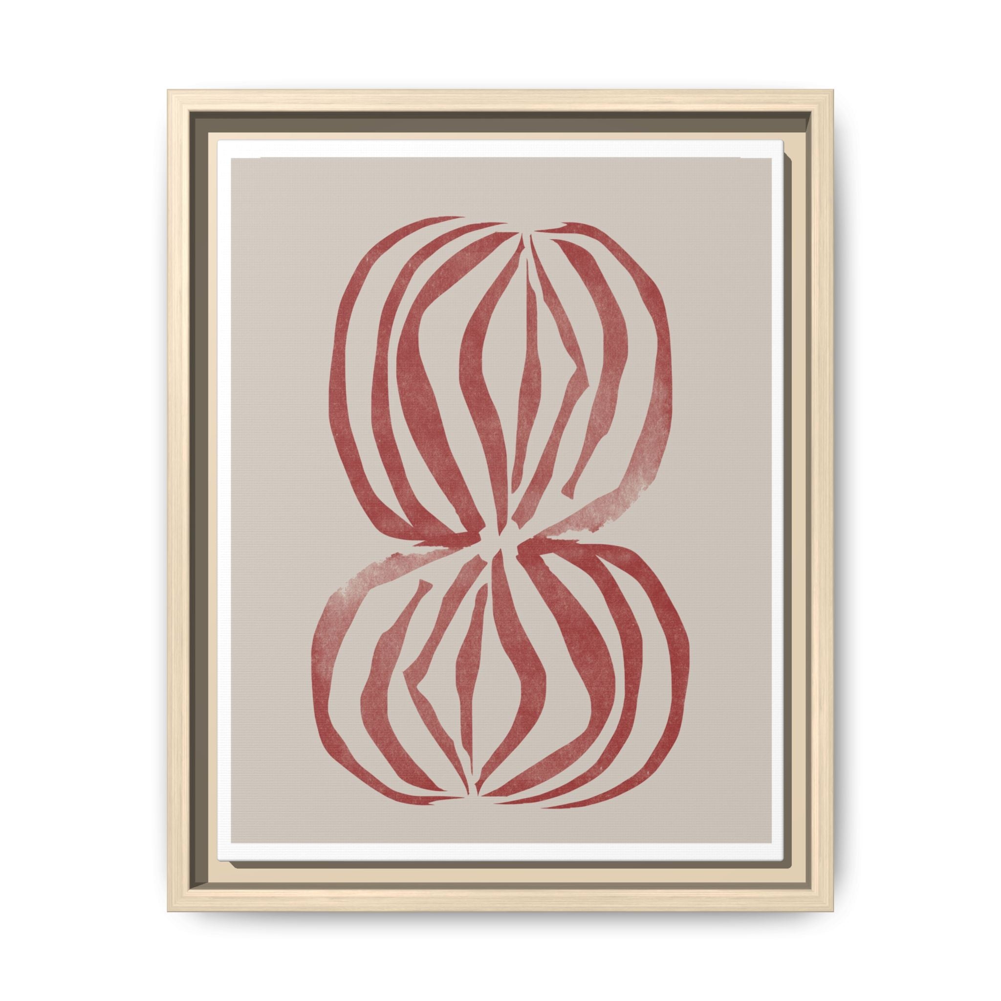 Crimson Petal Echoes - Framed