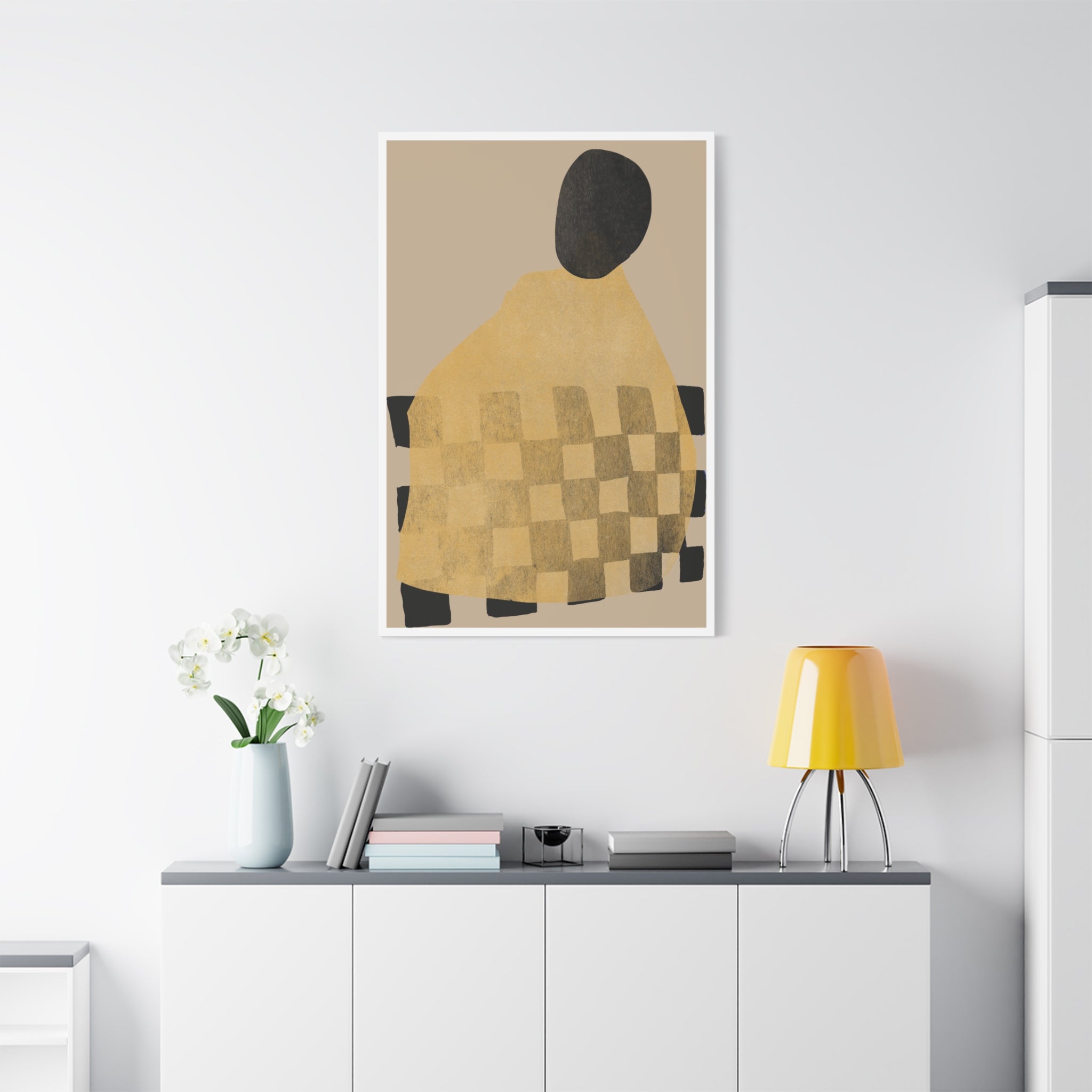 Golden Hearth Pattern Drift - Canvas