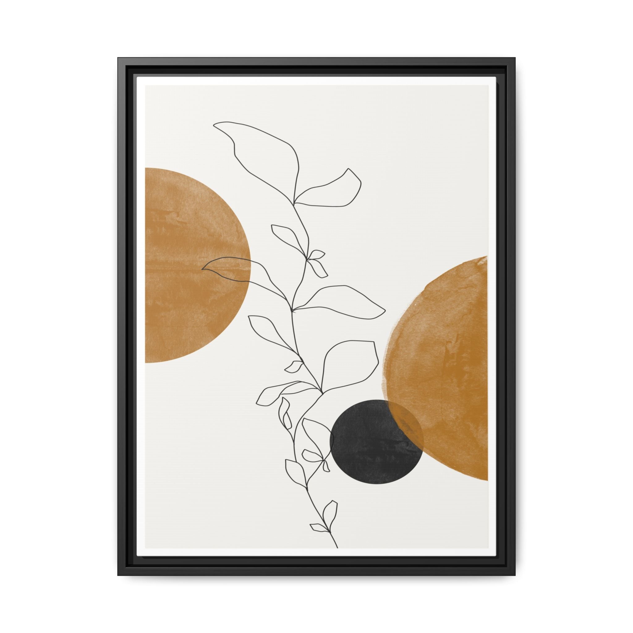 Amber Botanical Drift - Framed