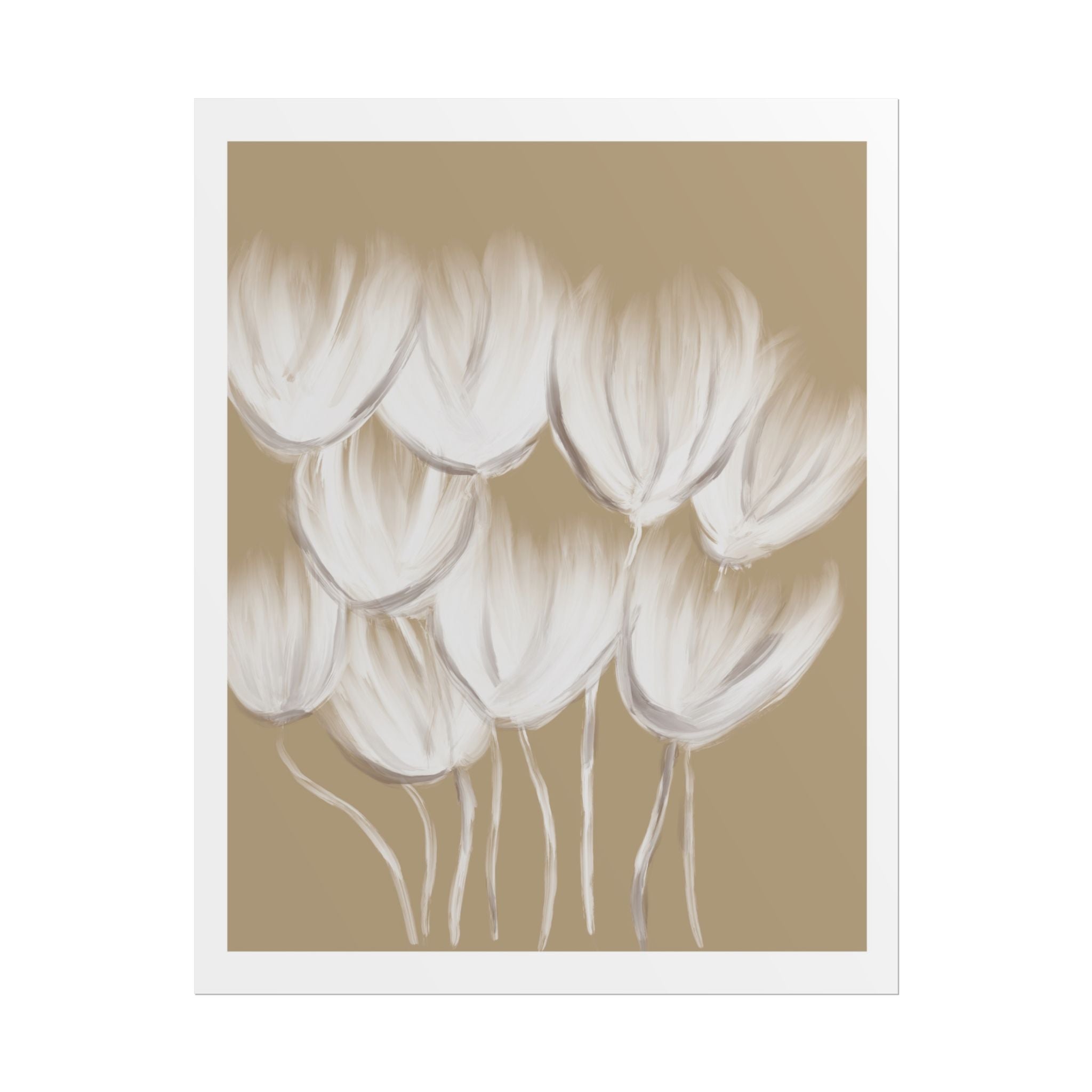 Ivory Petal Stillness - Poster