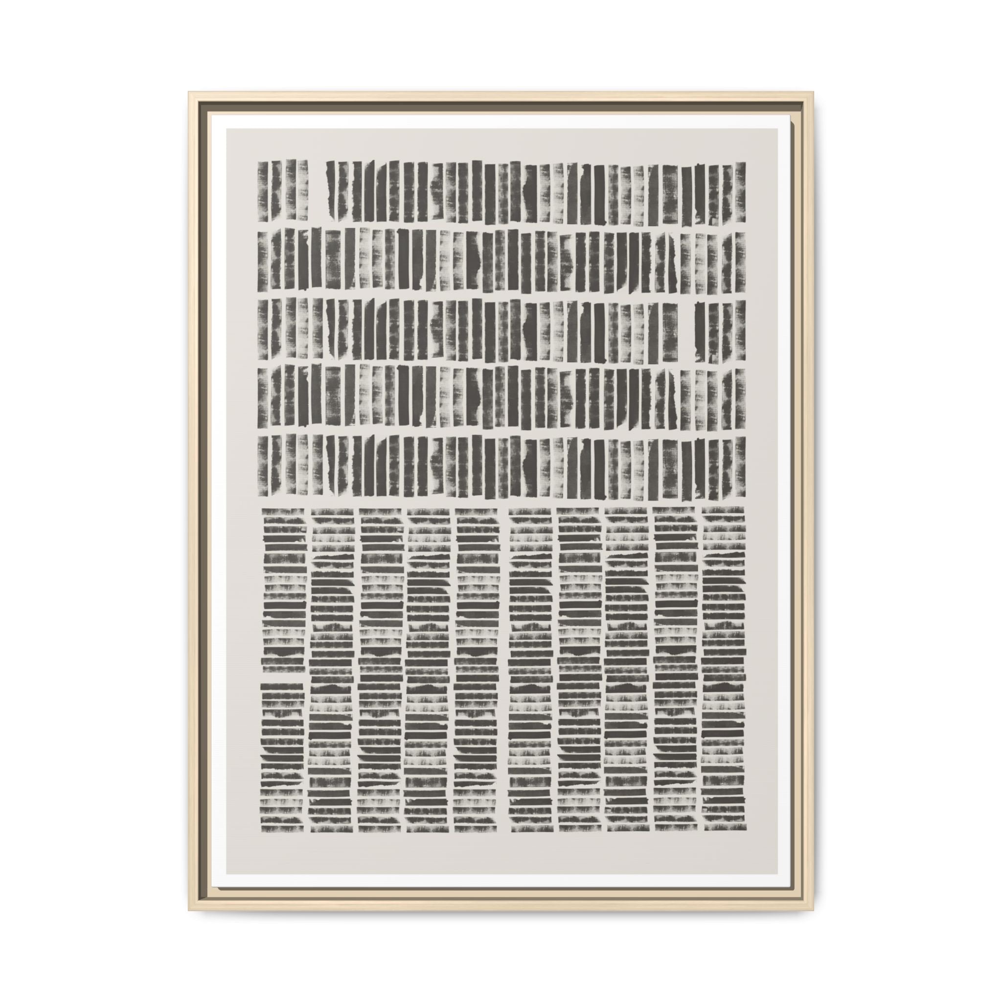 Shadow Rhythm Columns - Framed