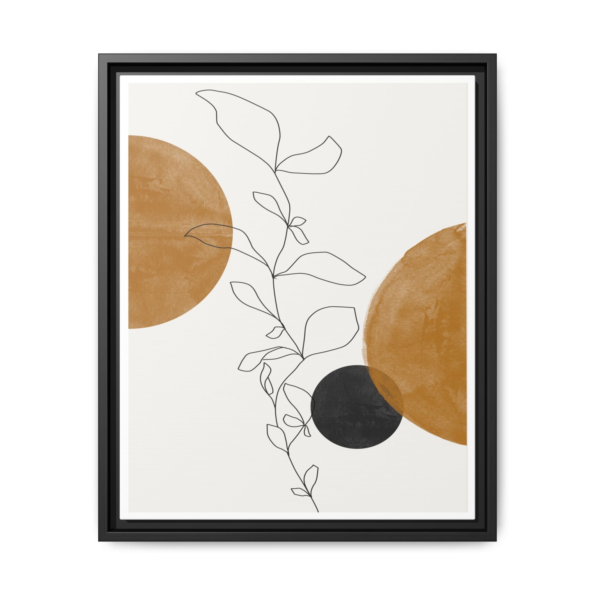 Amber Botanical Drift - Framed
