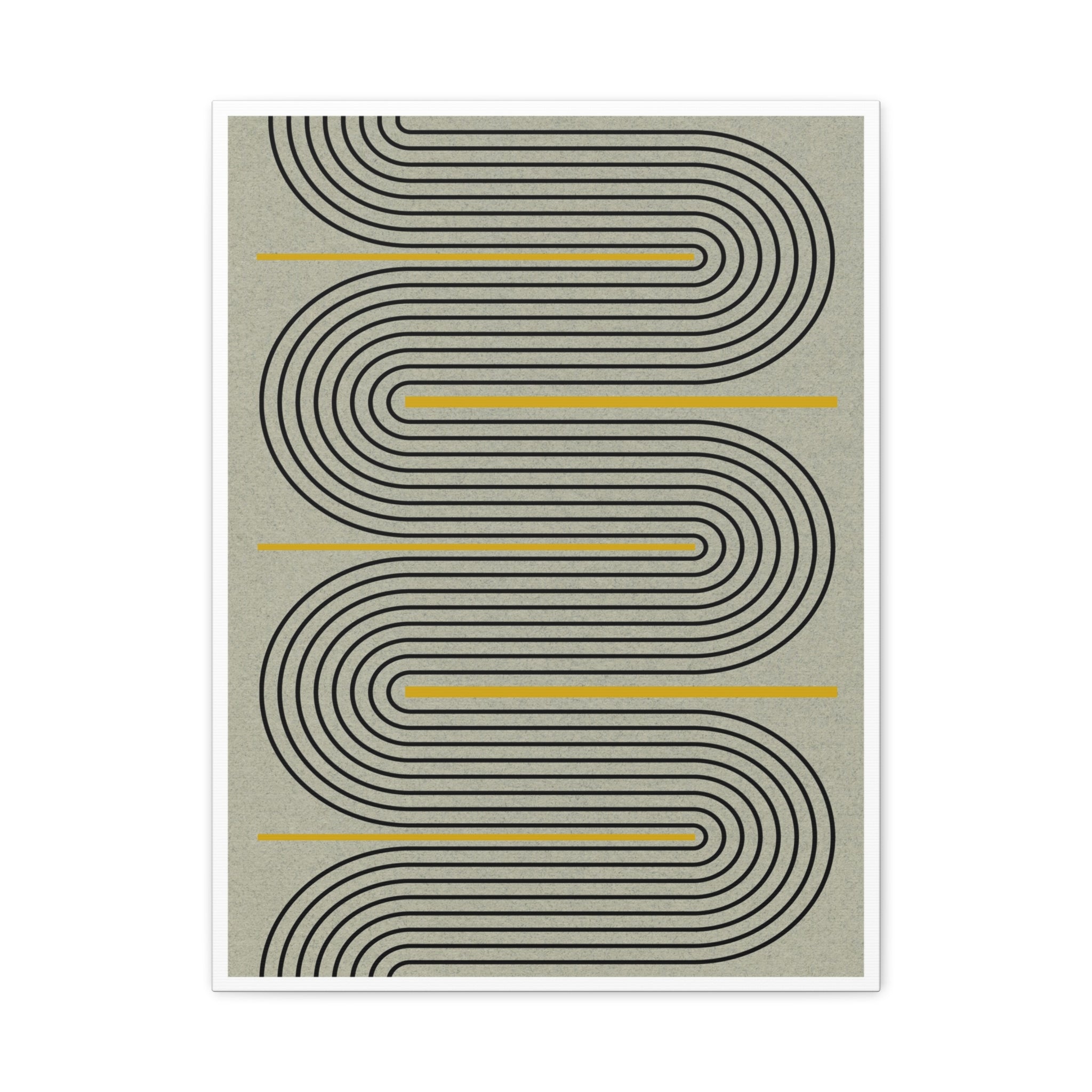 Golden Current Geometry - Canvas