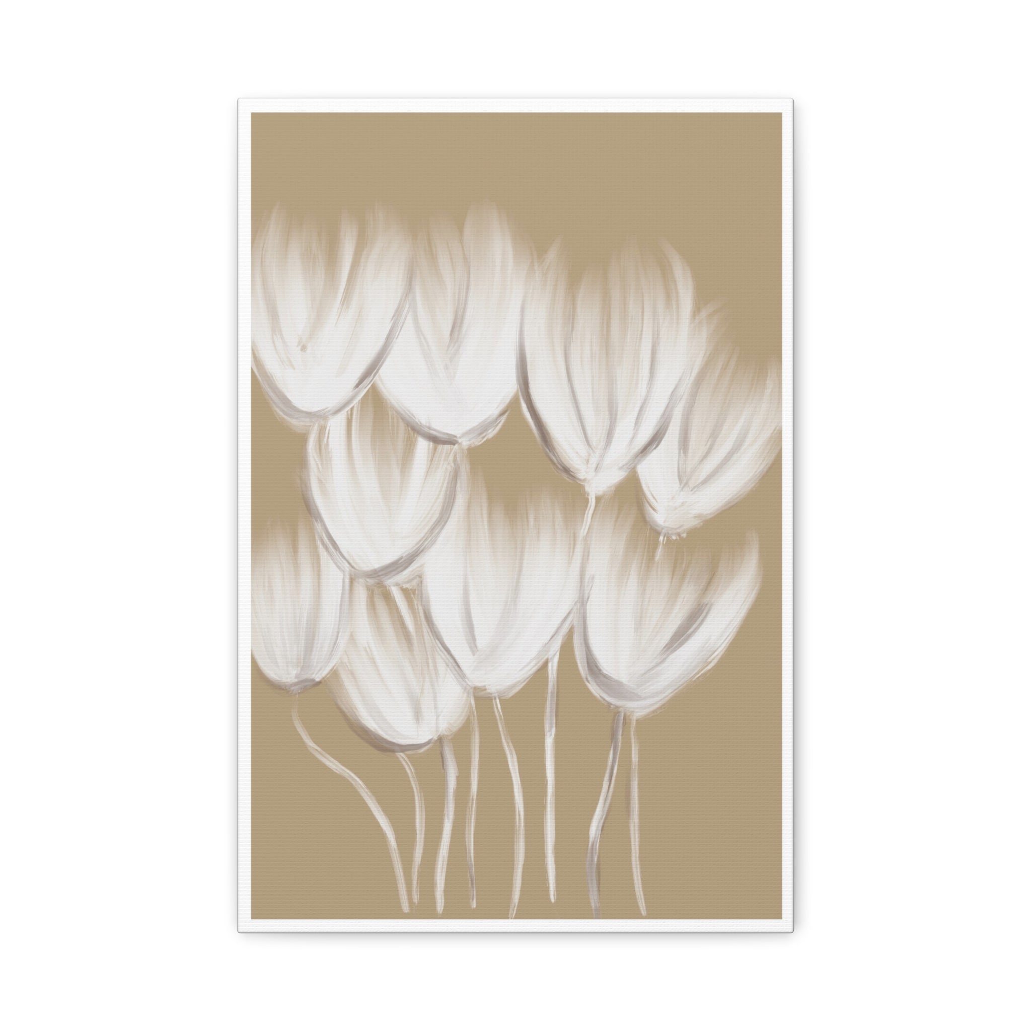 Ivory Petal Stillness - Canvas