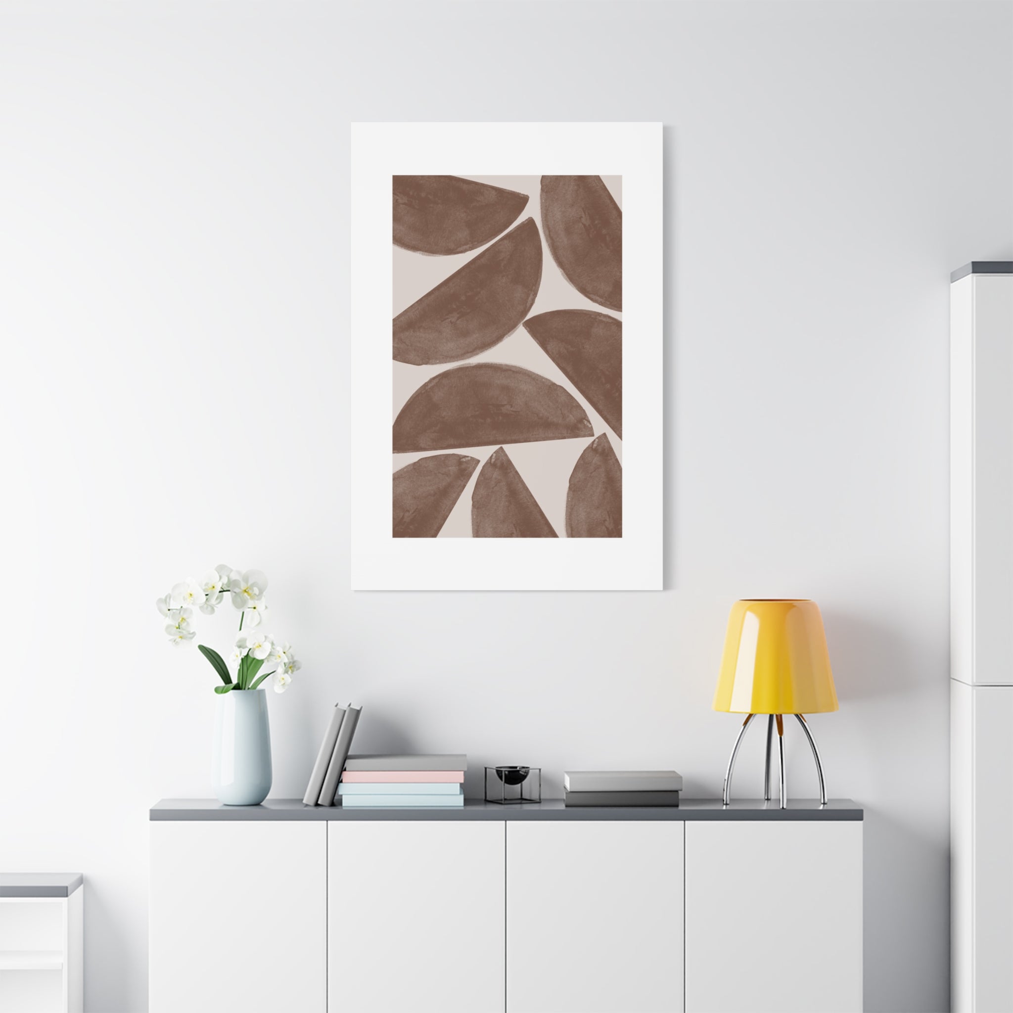 Terracotta Crescent Rhythm - Canvas