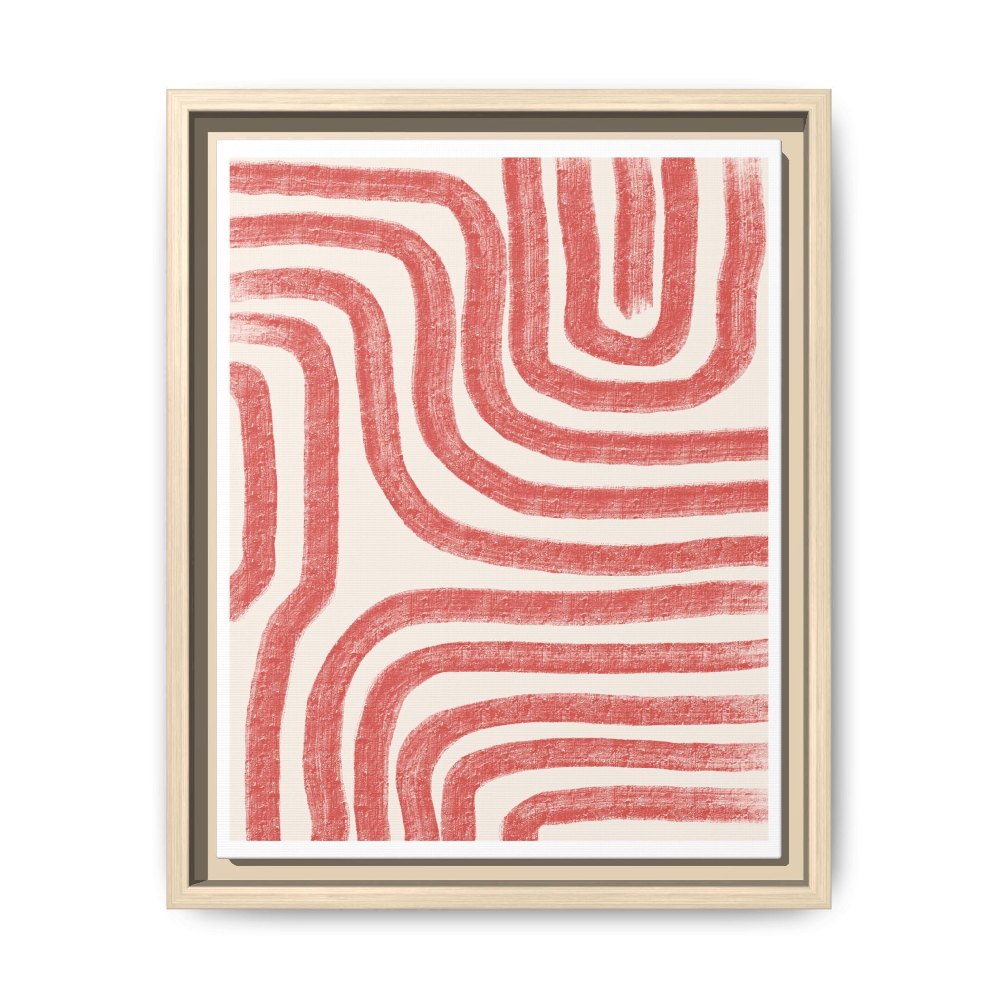 Coral Drift Pathways - Framed