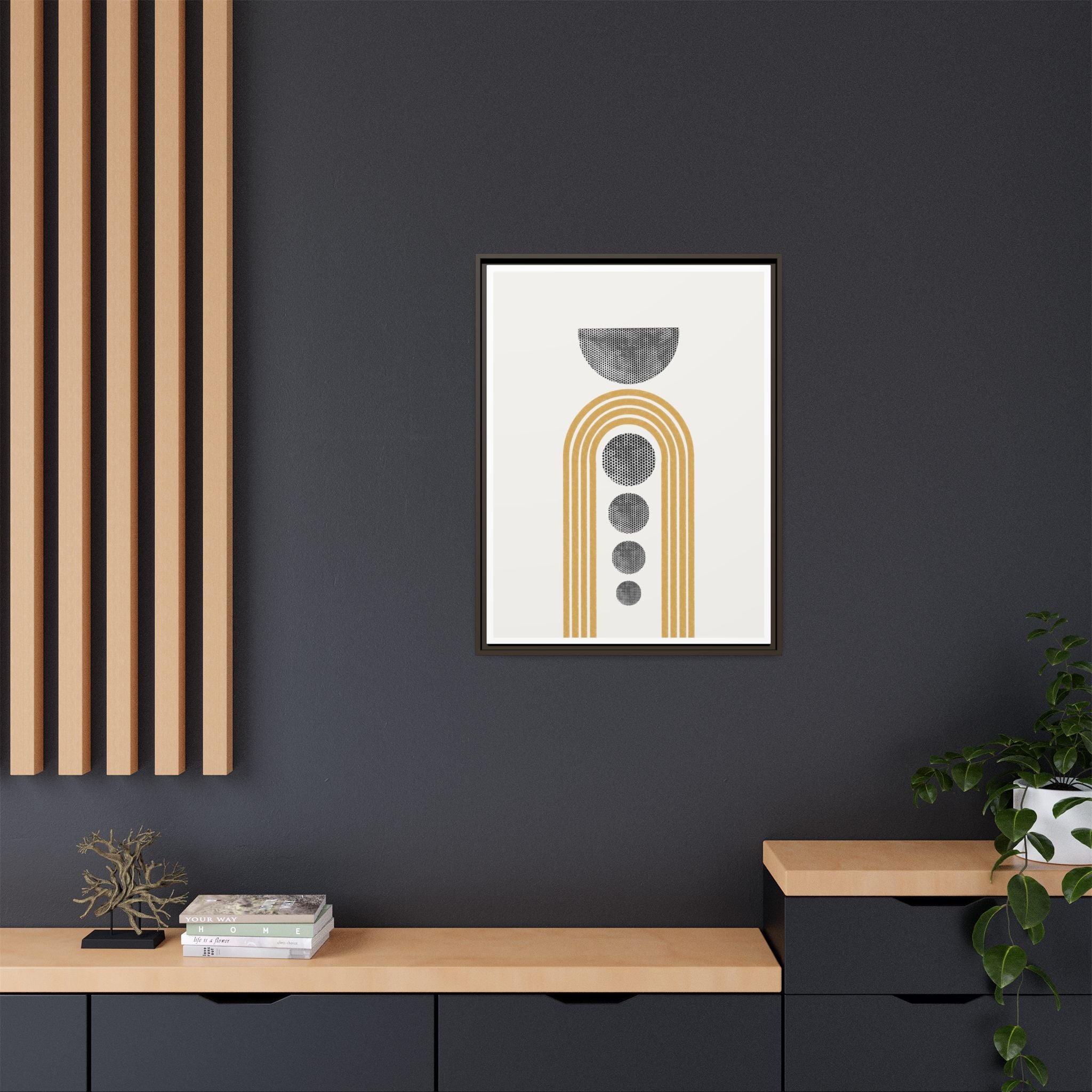 Golden Orbit Cascade - Framed