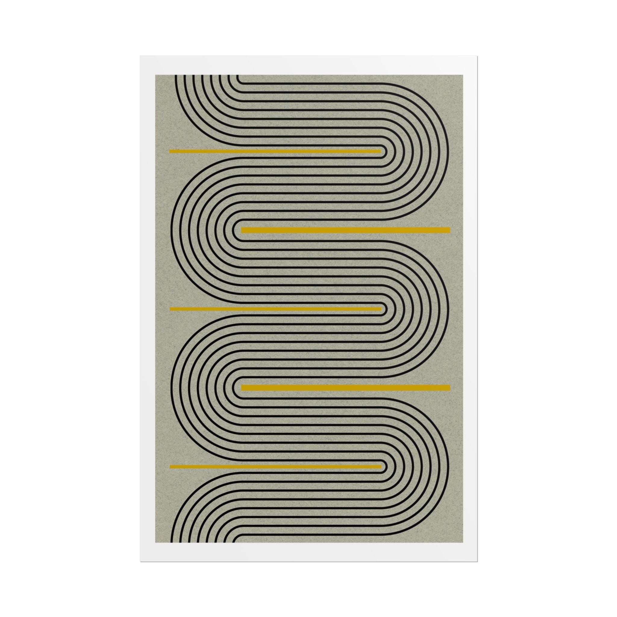 Golden Current Geometry - Poster